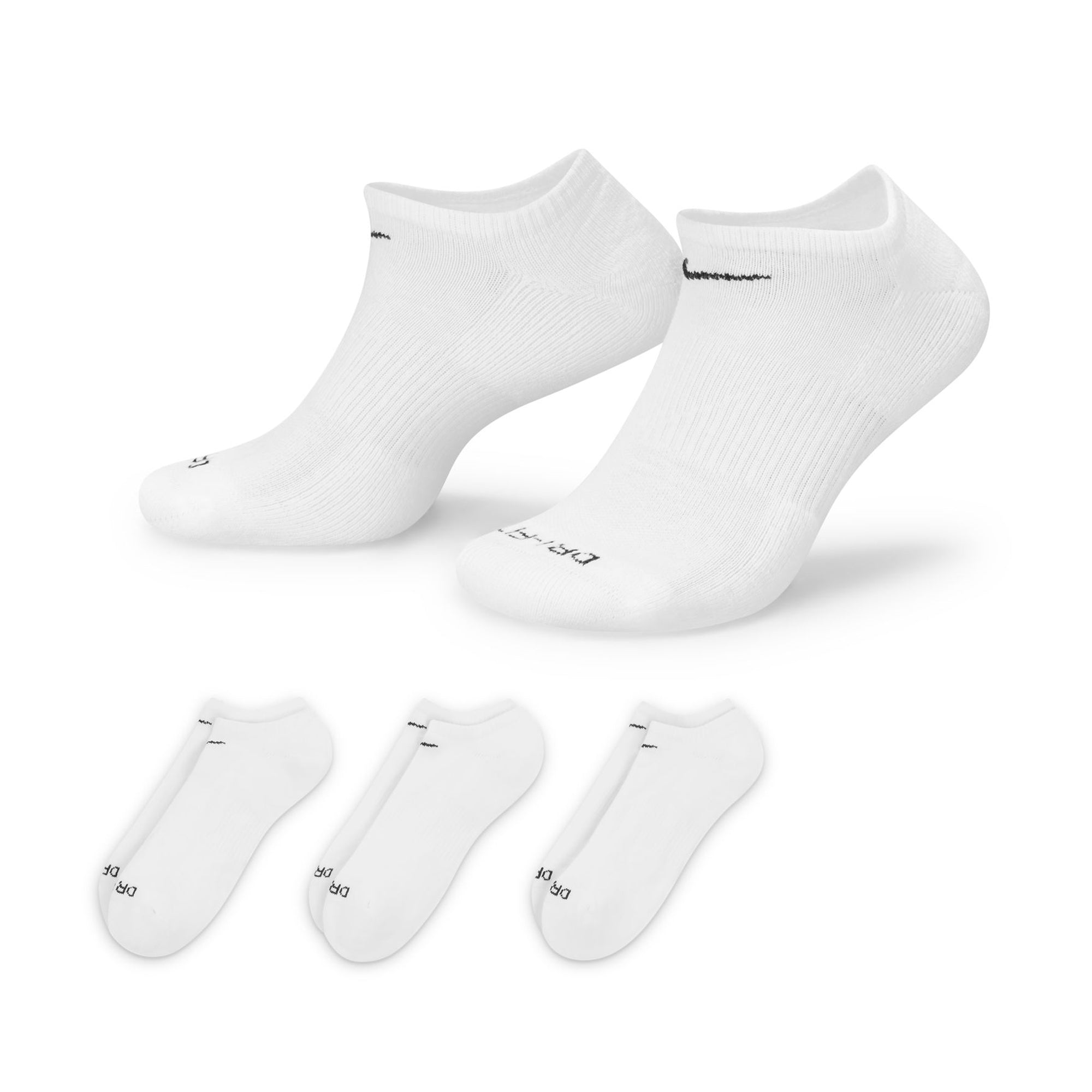 Nike Everyday Plus Cushioned Crew training socks (6 pairs) in White/Black