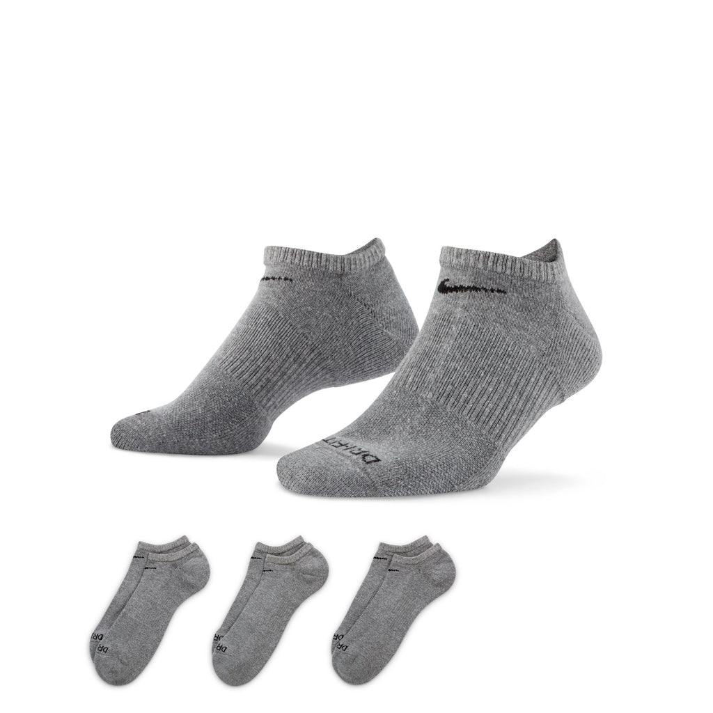 Nike Everyday Plus Cushioned Crew training socks (6 pairs) in Carbon Heather/Black