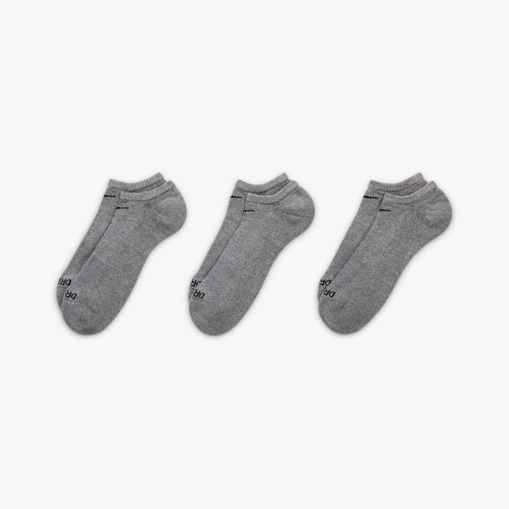 Nike Everyday Plus Cushioned Crew training socks (6 pairs) in Carbon Heather/Black