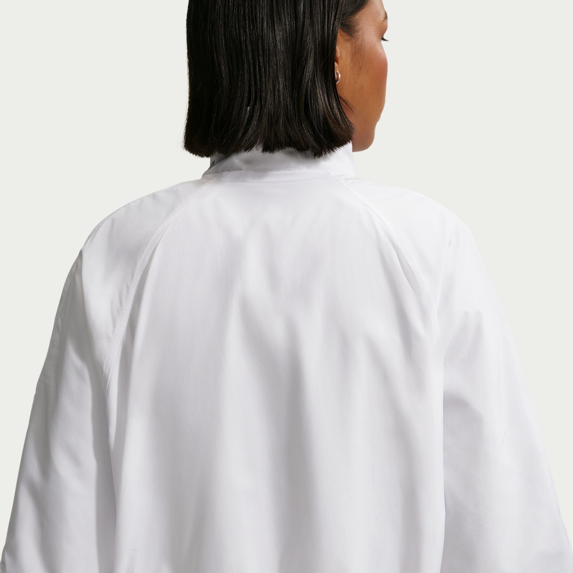 Nike Women's Sportswear Oversized UV Track Jacket in White/Black