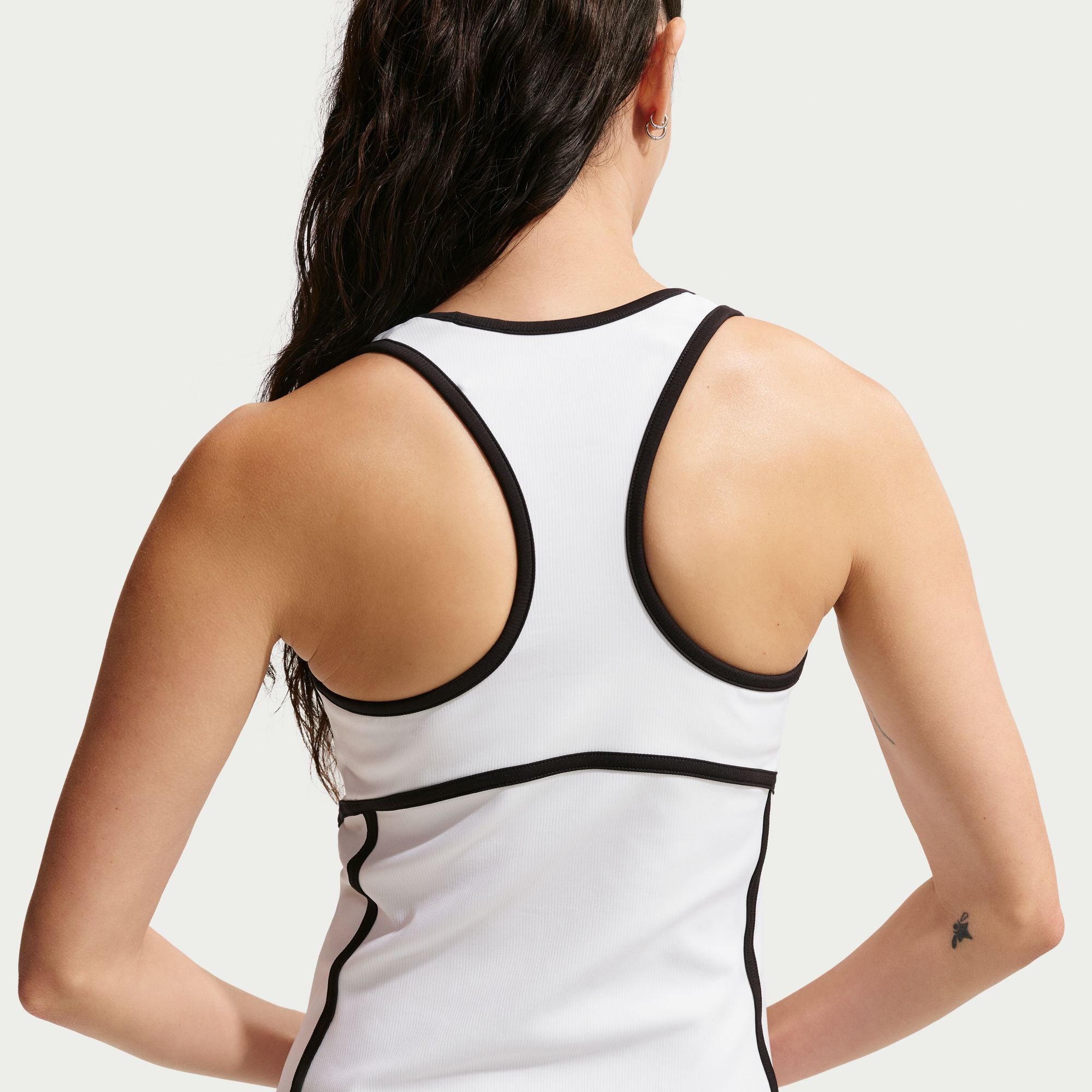 Nike Women's Court Advantage Dri-FIT Tennis Dress in White/Black
