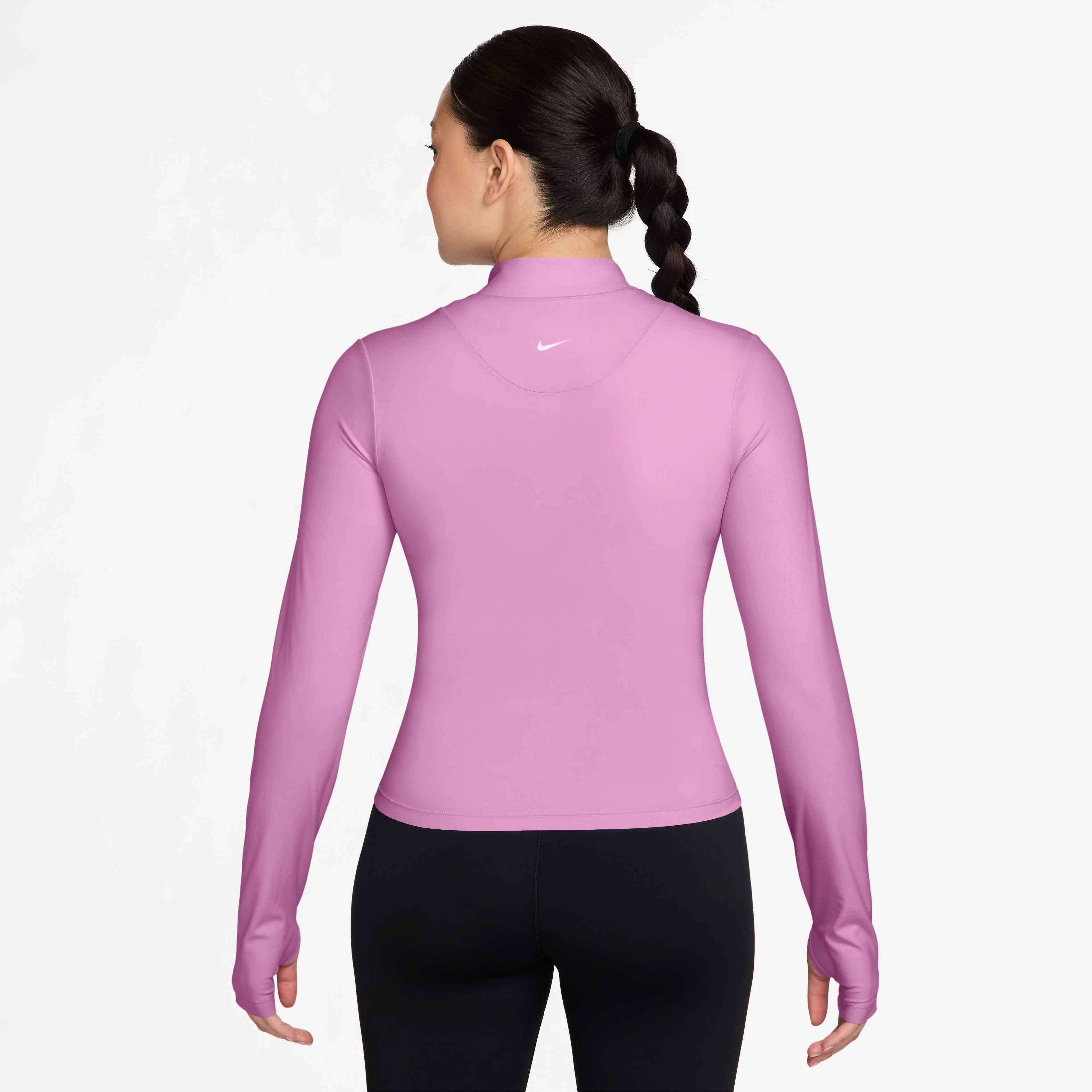 Nike Women's Zenvy Dri-FIT Full-Zip Jacket in Lt Magenta/White