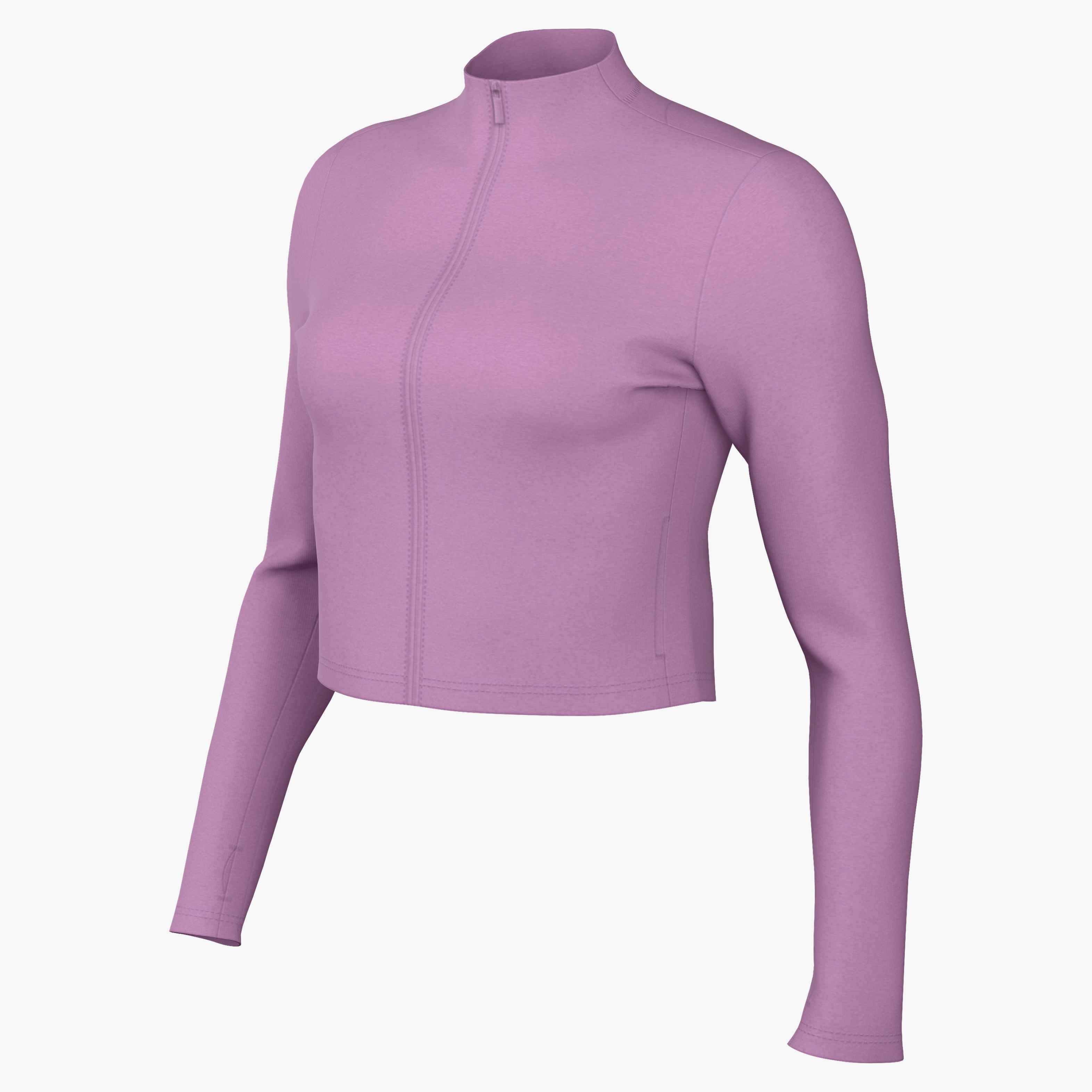 Nike Women's Zenvy Dri-FIT Full-Zip Jacket in Lt Magenta/White