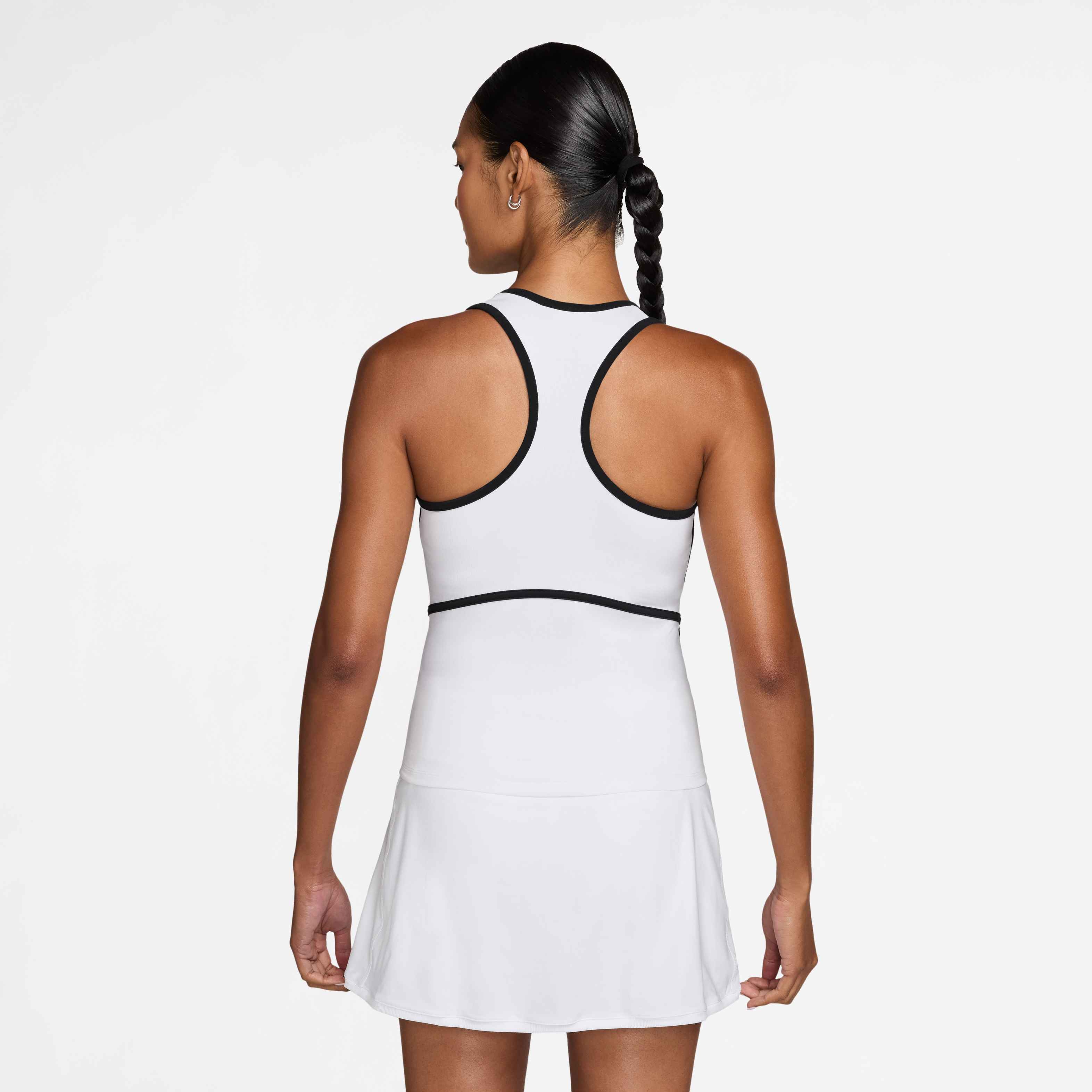 Nike Women's Advantage Dri-FIT Tennis Tank Top in White/Black