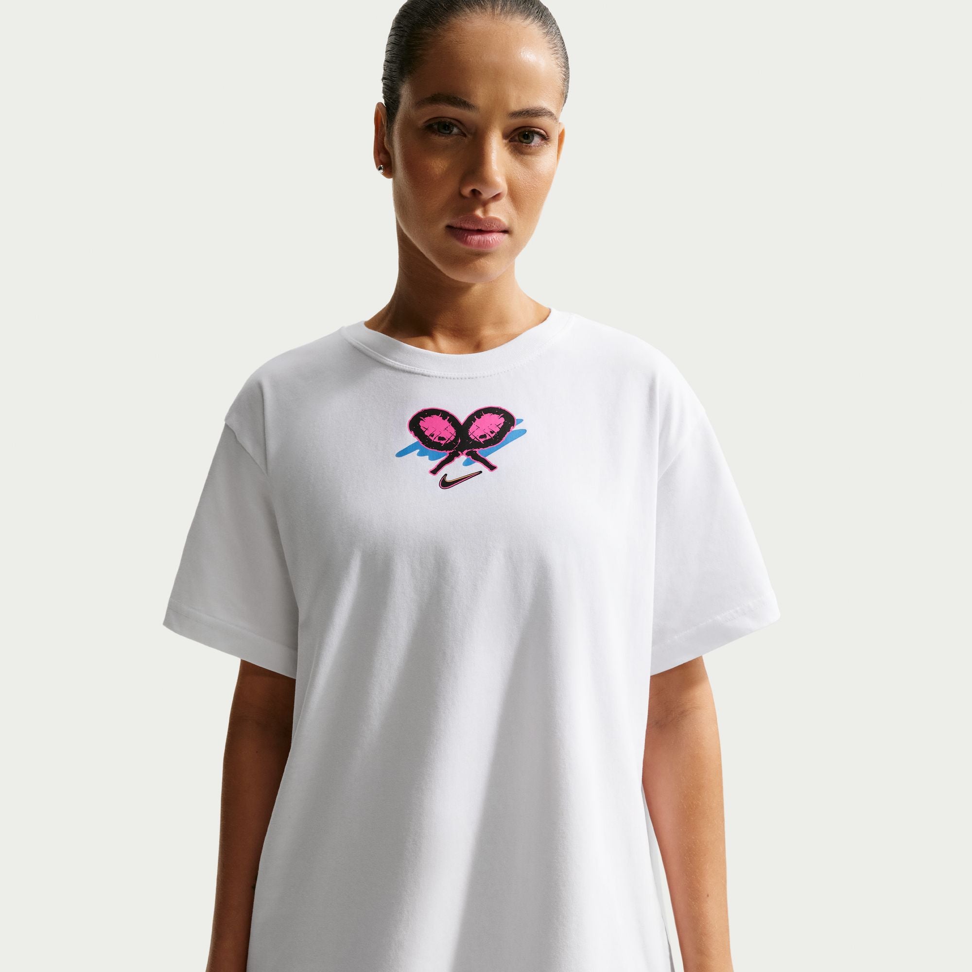 Nike Women's Slam Dri-FIT Tennis T-Shirt in White