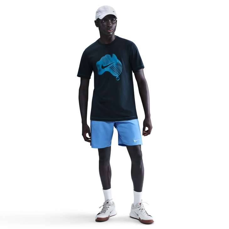 Nike Men's Court Dri-FIT Tennis T-Shirt in Dark Obsidian/Photo Blue