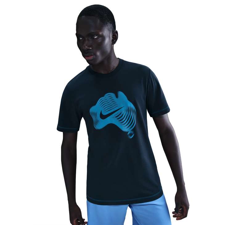 Nike Men's Court Dri-FIT Tennis T-Shirt in Dark Obsidian/Photo Blue