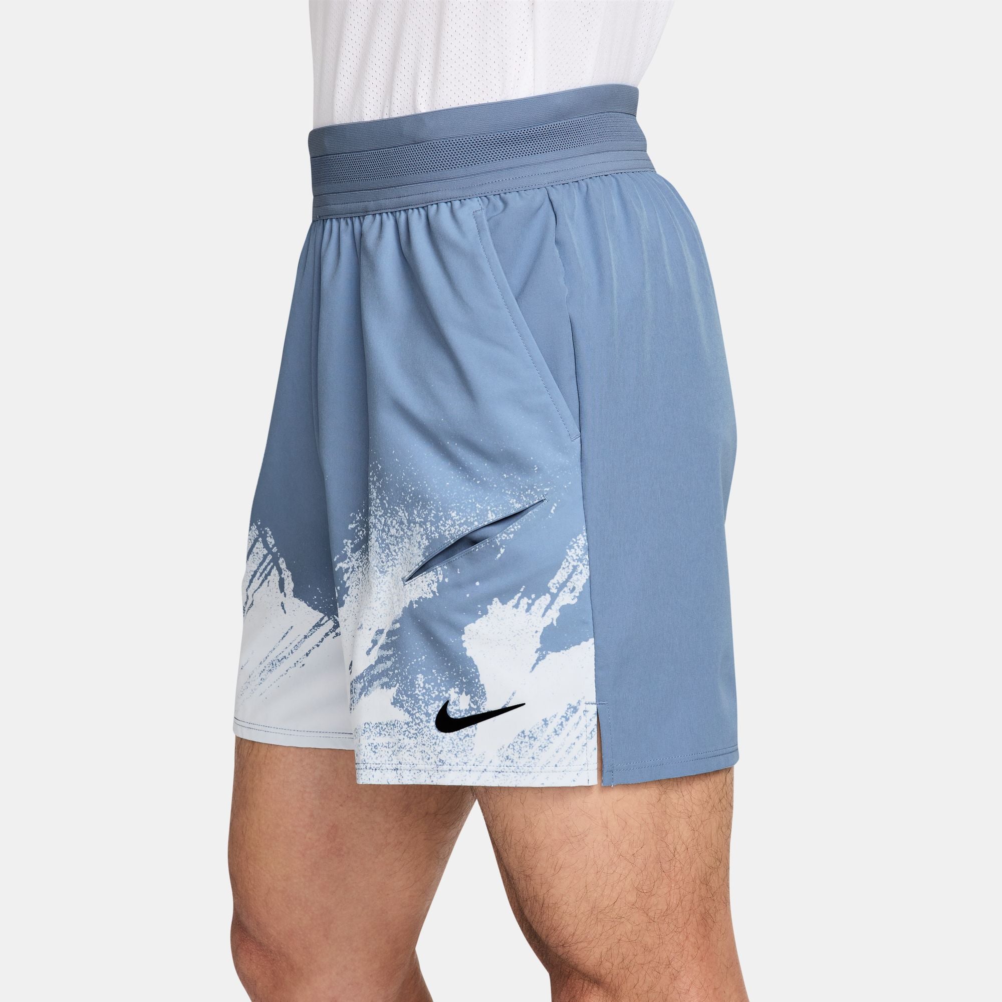 Nike Men's Court Slam Dri-FIT Tennis Shorts in Work Blue/Hydrogen Blue/Black