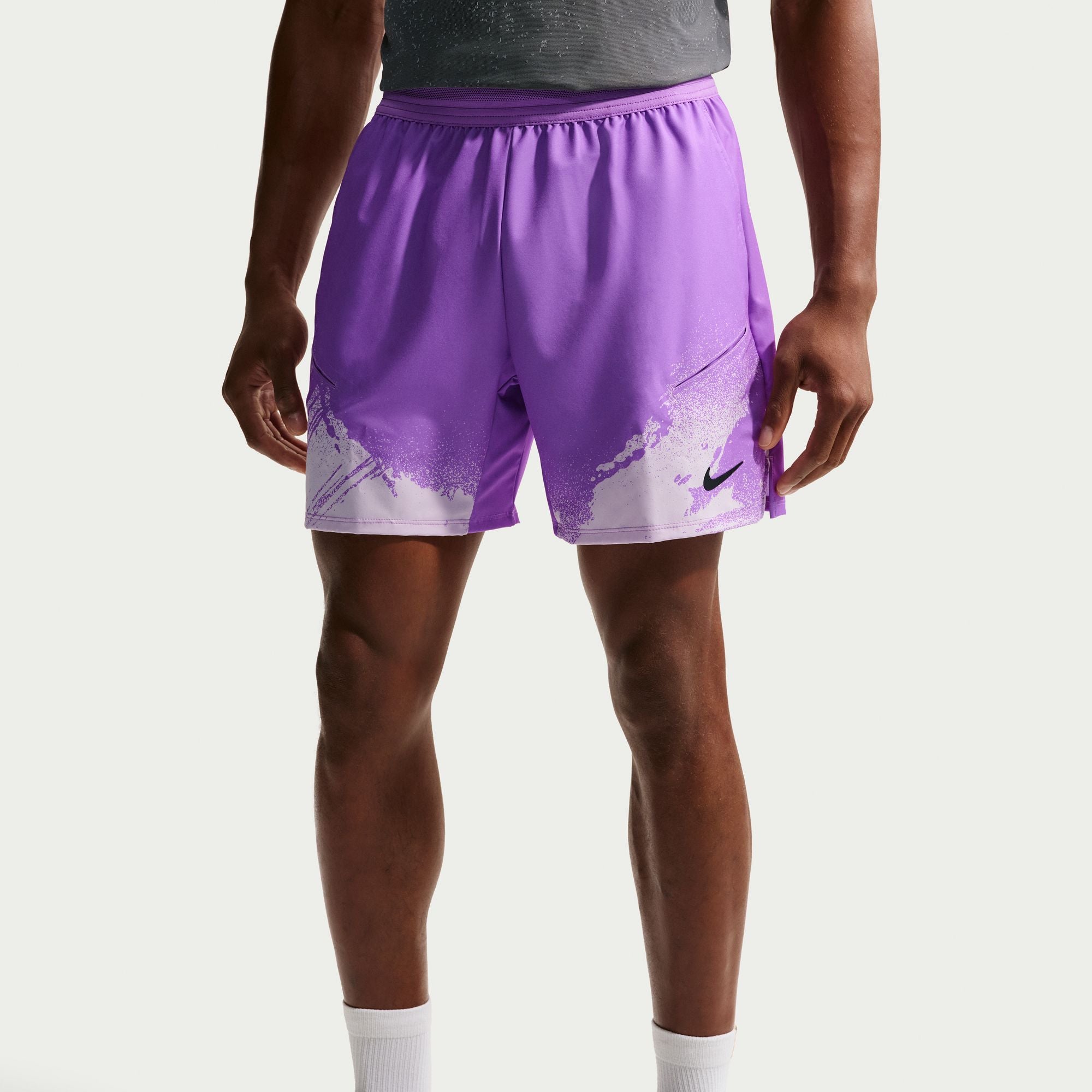 Nike Men's Court Slam Dri-FIT Tennis Shorts in Bright Violet/Violet Mist/Black