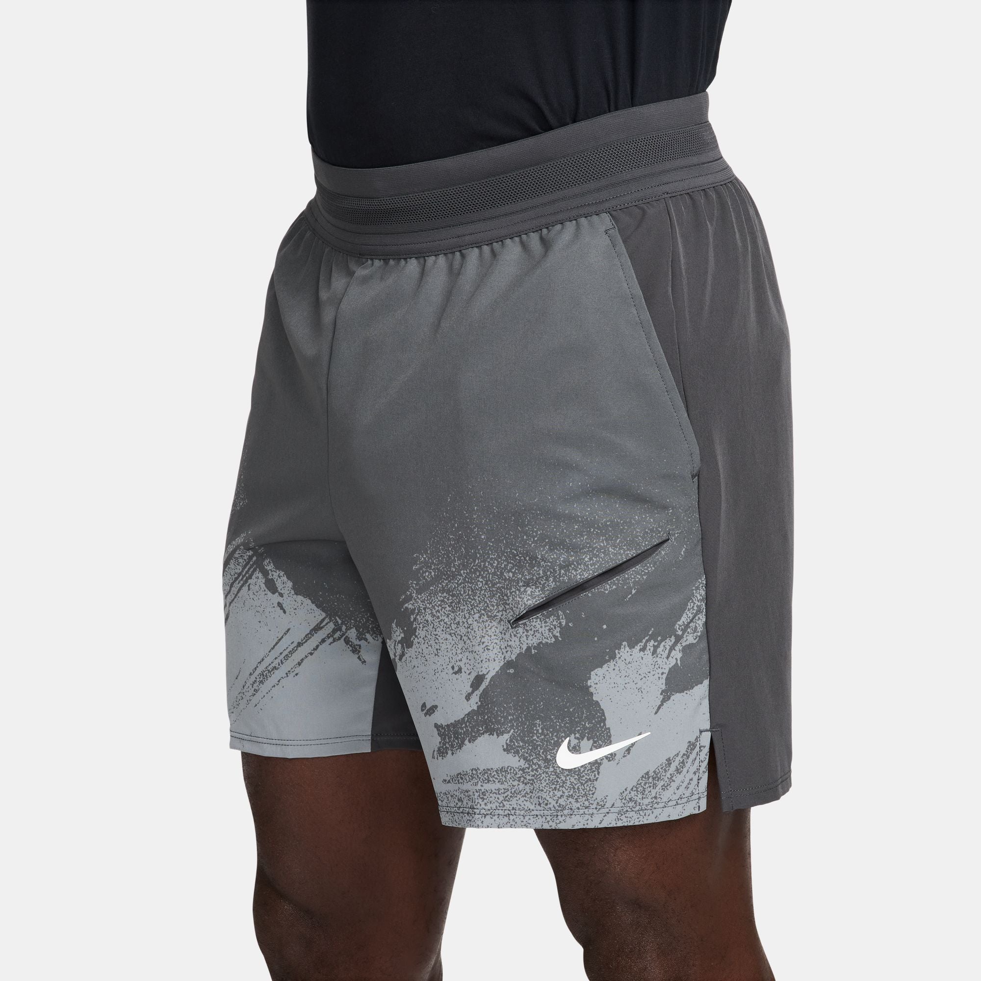 Nike Men's Court Slam Dri-FIT Tennis Shorts in Anthracite/Cool Grey/White