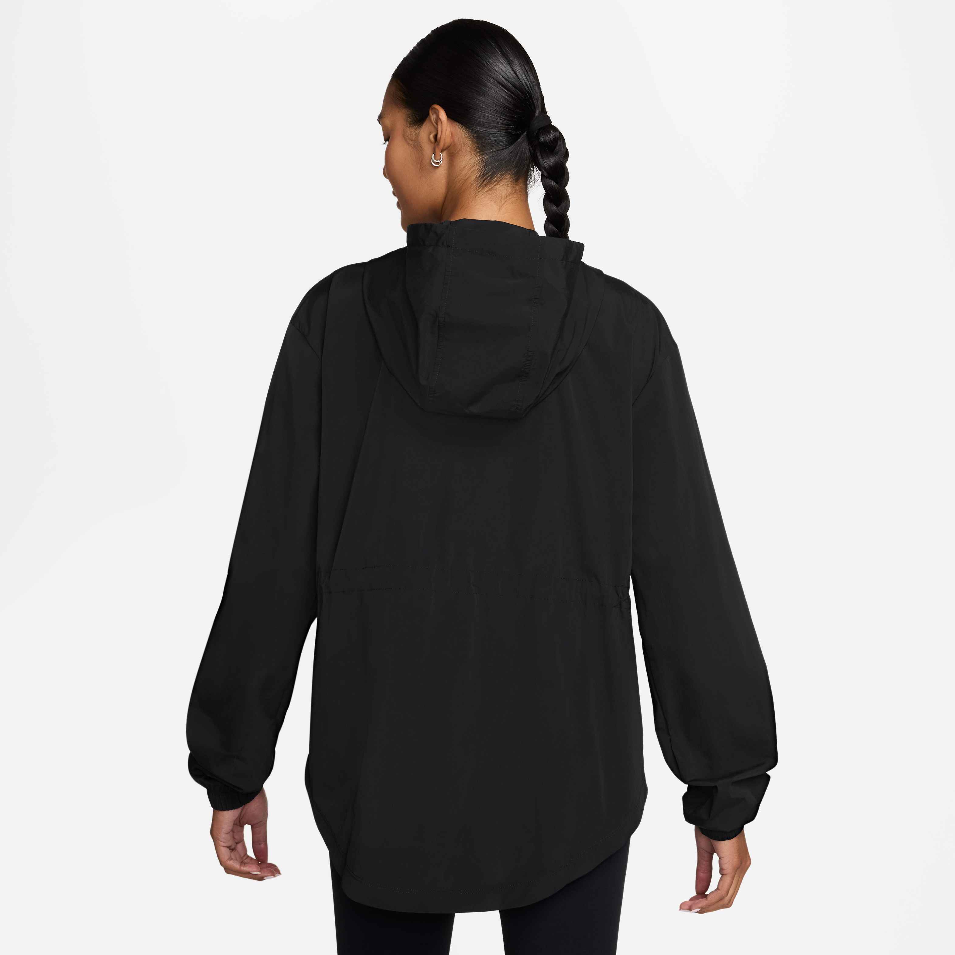 Nike Women's One UV Hooded Training Jacket in Black/White