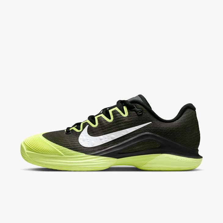 Nike Women's Vapor 12 Hard Court Tennis Shoes in Black/White-Lt Lemon Twist