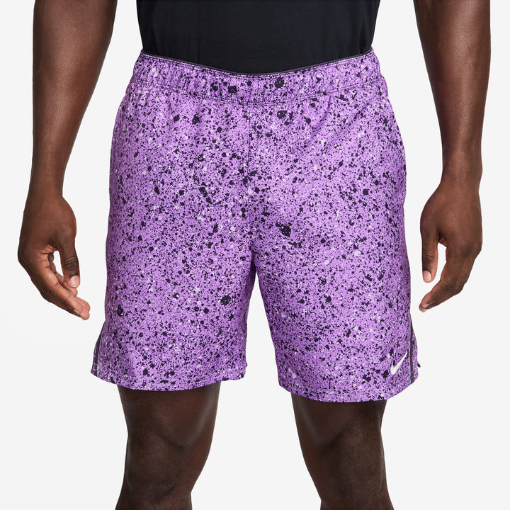 Nike Court Victory 7 Inch Printed Short in Bright Violet/Purple Dynasty/White