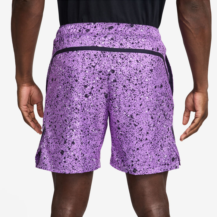 Nike Court Victory 7 Inch Printed Short in Bright Violet/Purple Dynasty/White
