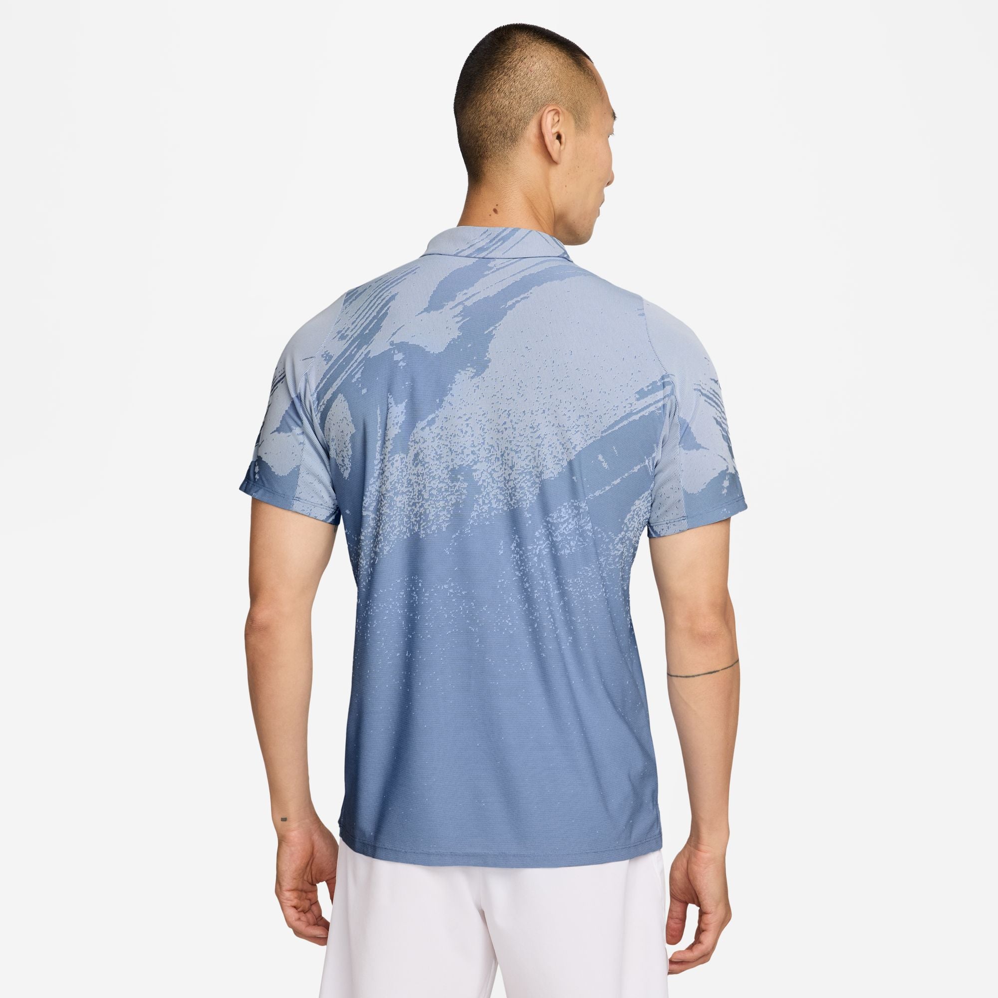 Nike Men's Court Slam Dri-FIT ADV Tennis Polo in Work Blue/Hydrogen Blue/Black