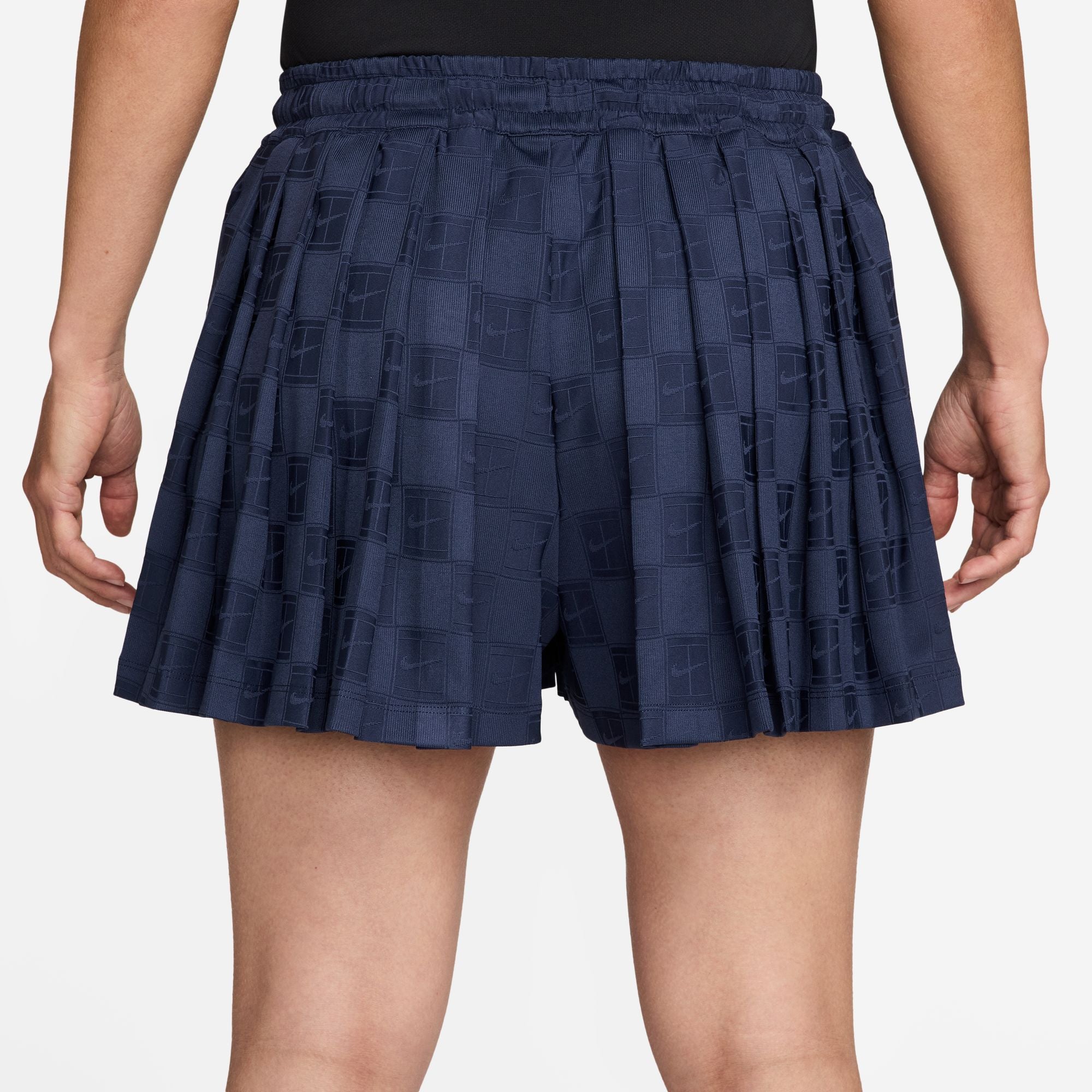 Nike Women's Court Court Collection Dri-FIT High-Waisted Tennis Shorts in Midnight Navy
