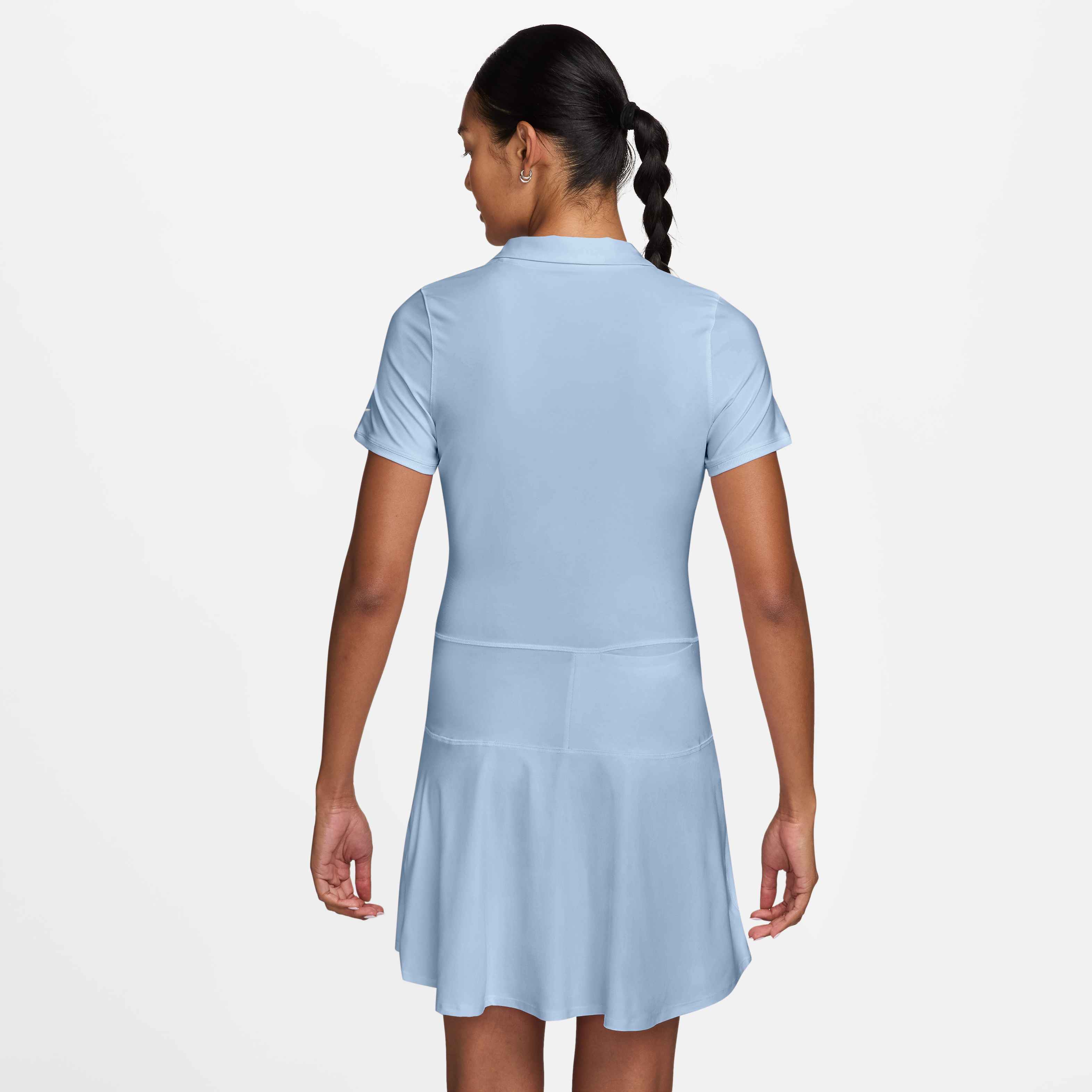 Nike Women's Summer Victory Polo Dress in Hydrogen Blue/White