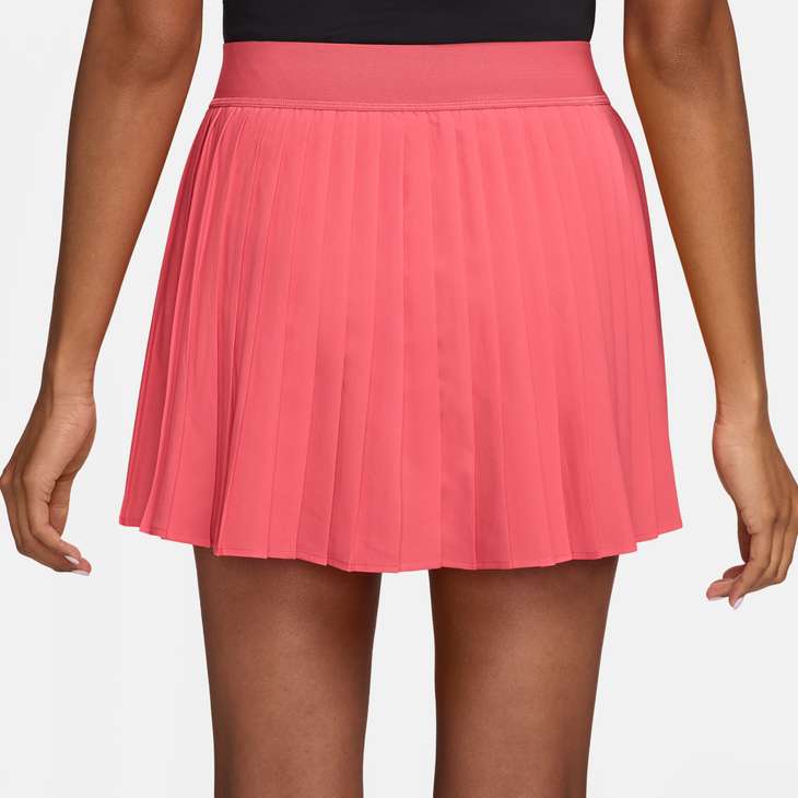 Nike Women's Victory Dri-FIT High-Waisted Tennis Skirt in Sea Coral/White