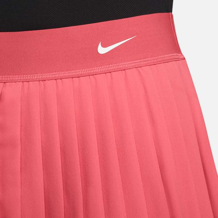 Nike Women's Victory Dri-FIT High-Waisted Tennis Skirt in Sea Coral/White