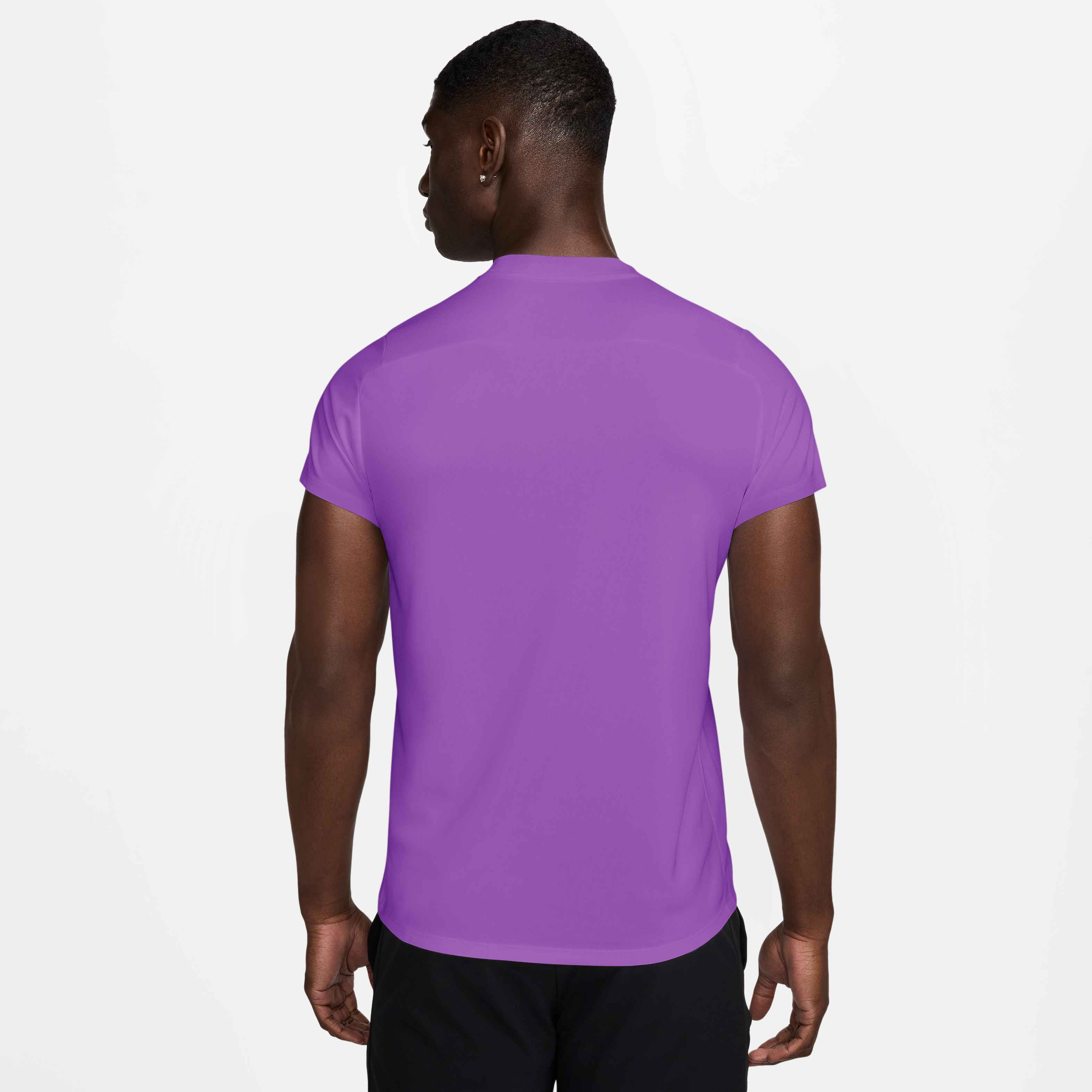 Nike Men's Court Victory Dri-FIT Tennis Top in Bright Violet/White