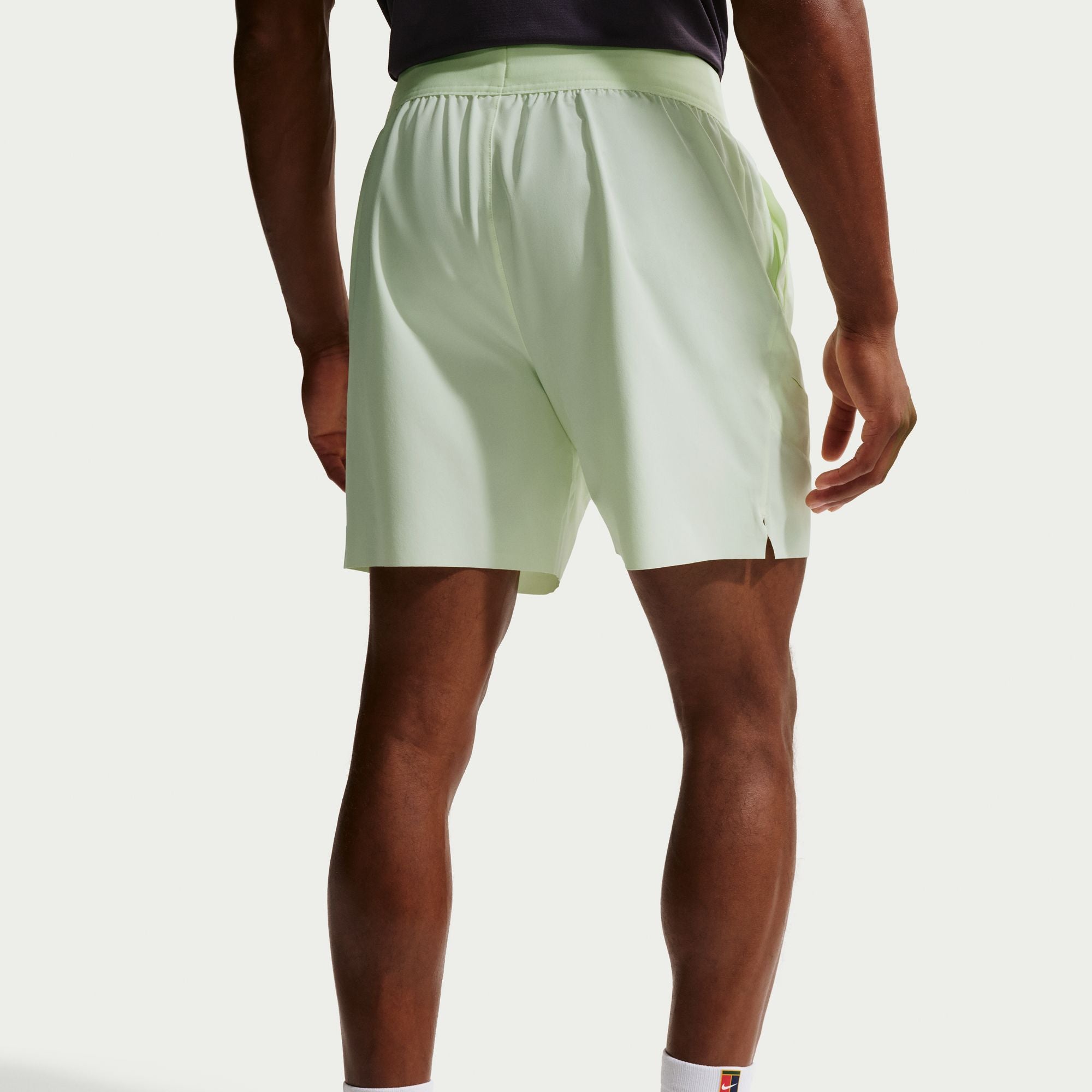 Nike Men's Court Advantage Dri-FIT 6" Tennis Shorts in Volt Tint/Black