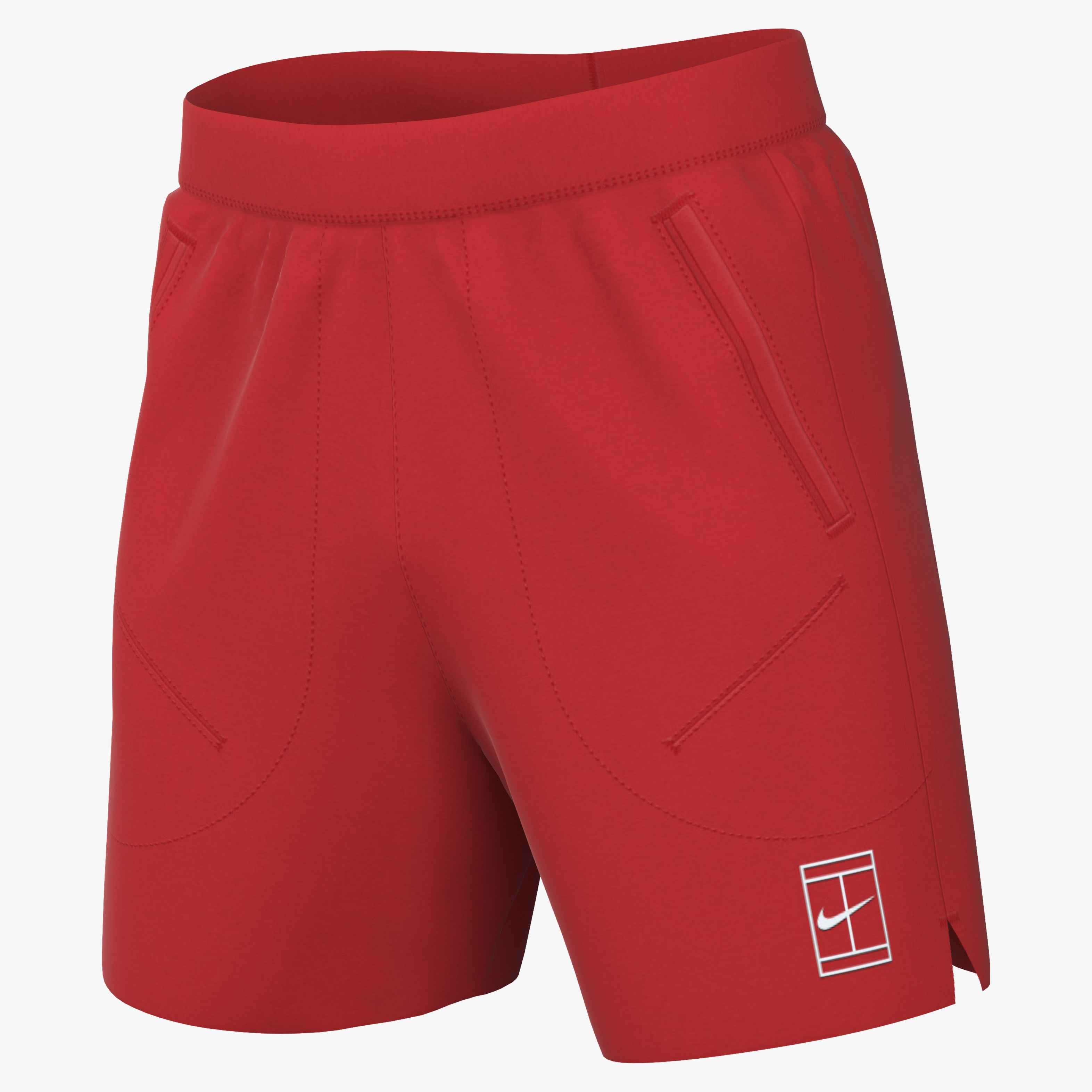 Nike Men's Court Advantage Dri-FIT 6" Tennis Shorts in Chile Red/White