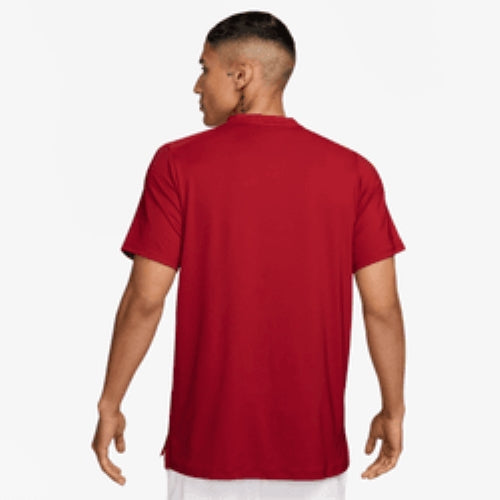 Nike Men's Court Advantage Dri-FIT Tennis Top in Gym Red/White