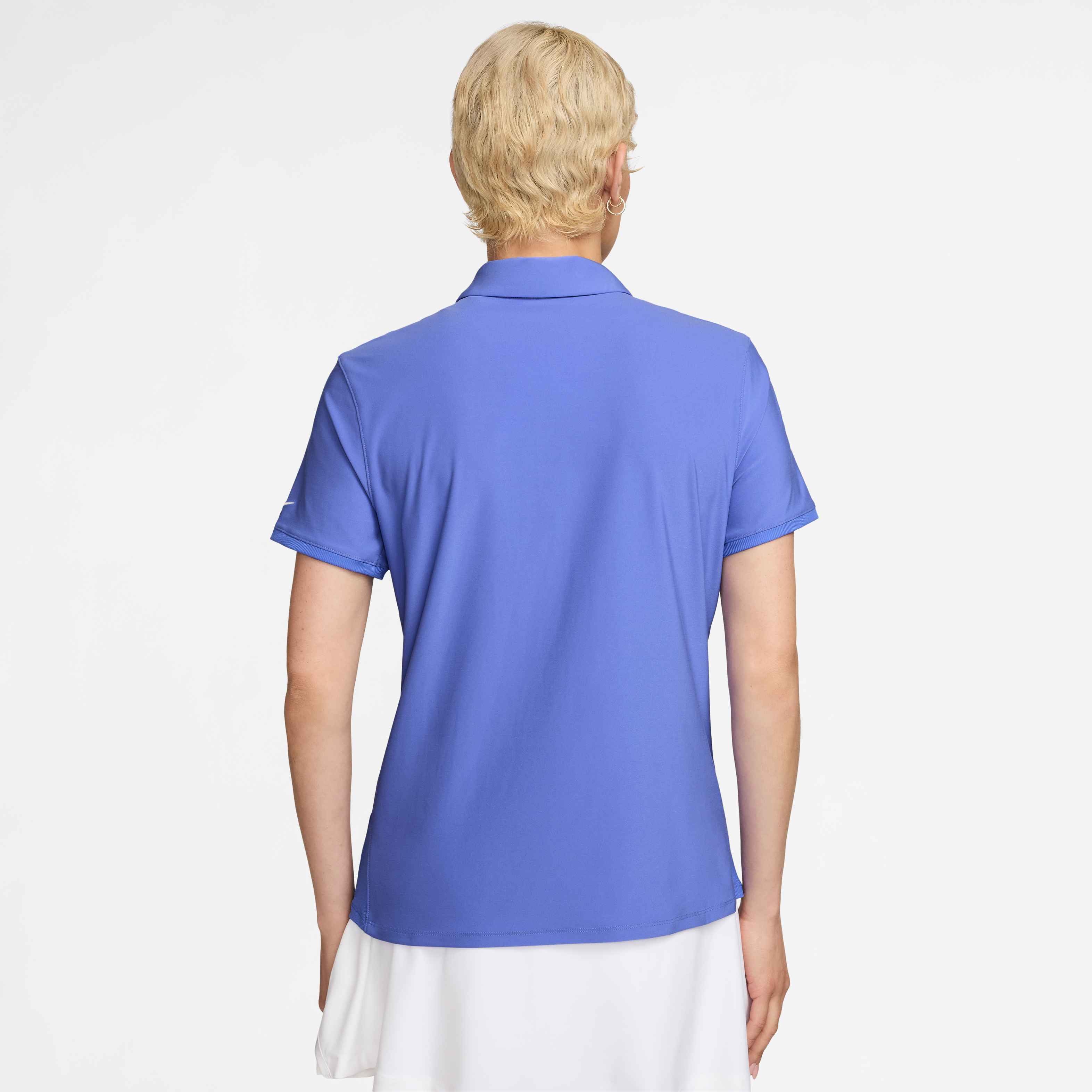 Nike Women's Victory Dri-FIT Long-Sleeve Polo in Sapphire/White