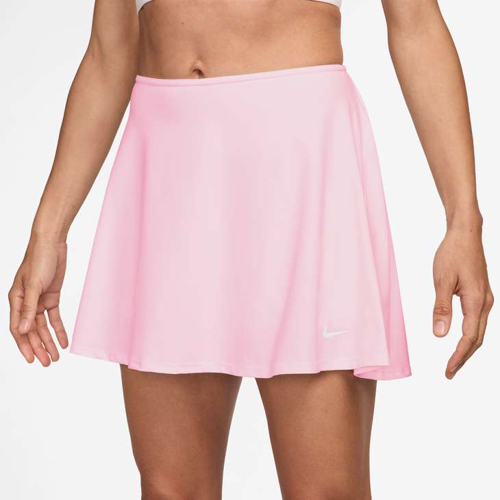 Nike Women's Victory Dri-FIT Flouncy Tennis Skirt in Pink Foam/White