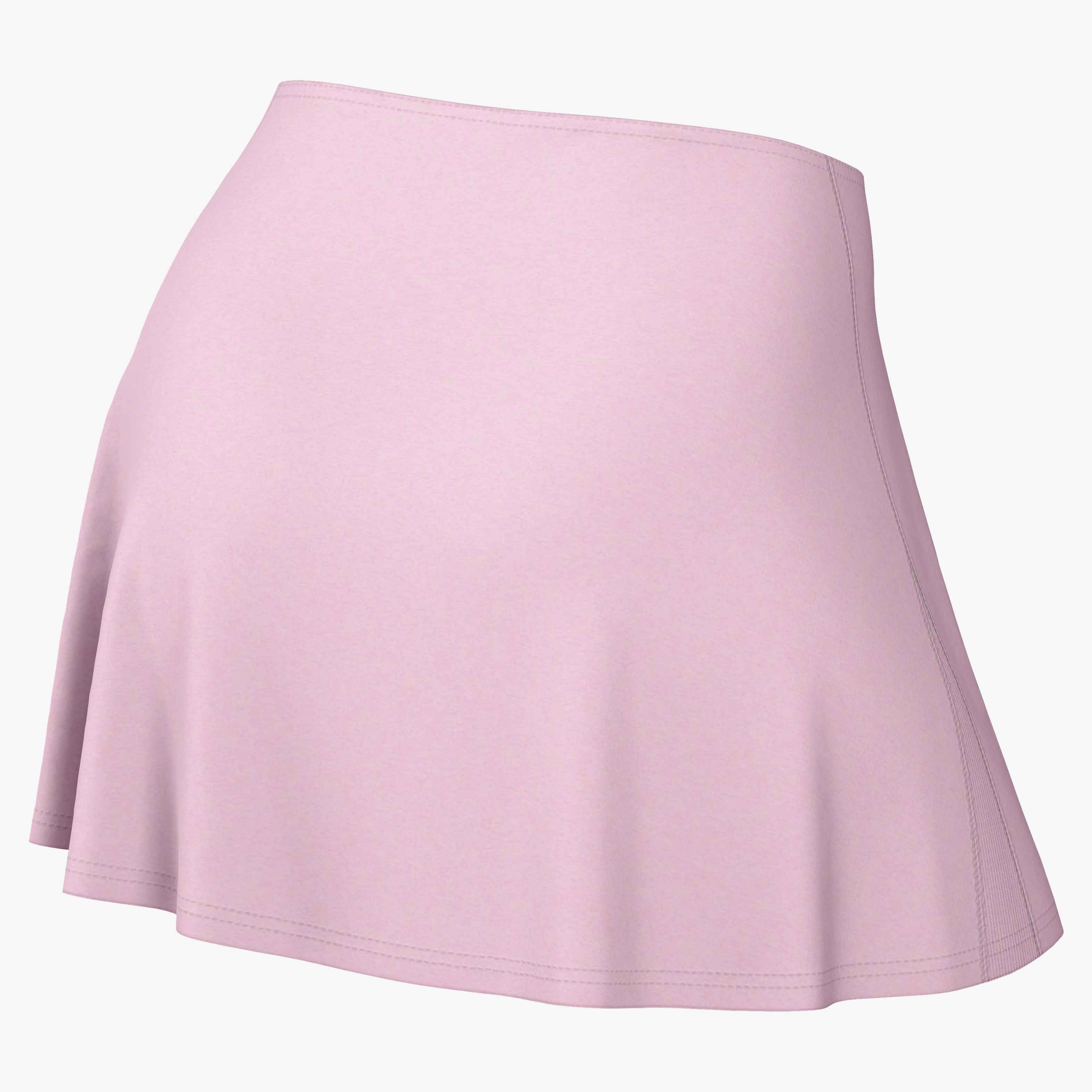 Nike Women's Victory Dri-FIT Flouncy Tennis Skirt in Pink Foam/White