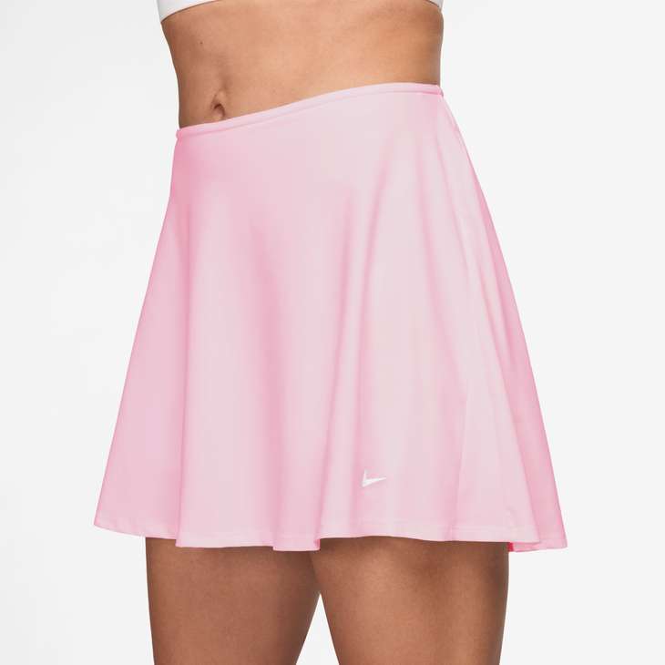 Nike Women's Victory Dri-FIT Flouncy Tennis Skirt in Pink Foam/White