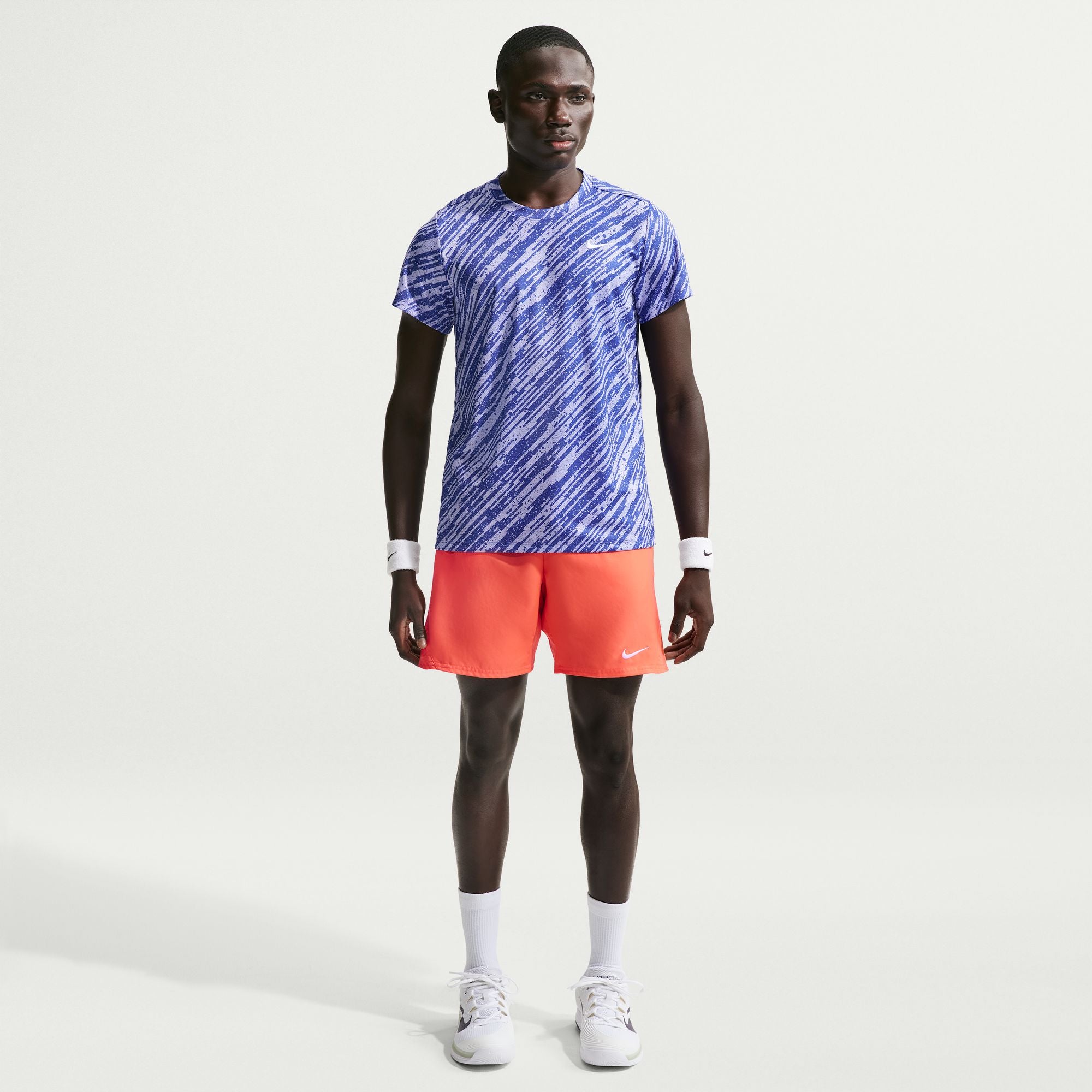 Nike Men's Court Victory Dri-FIT 18cm Tennis Shorts in Turf Orange/White