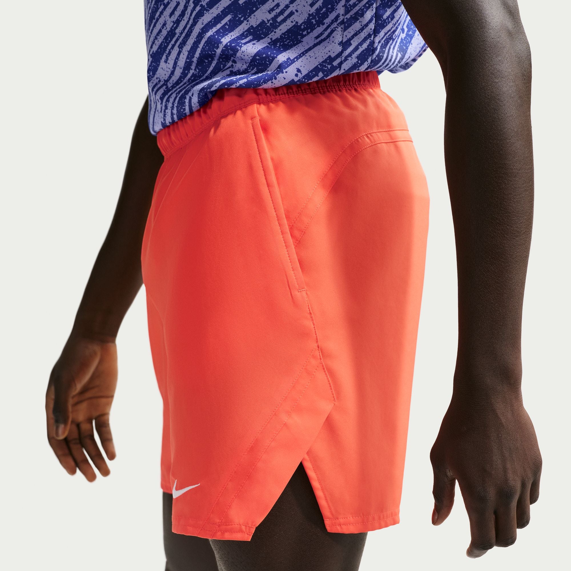 Nike Men's Court Victory Dri-FIT 18cm Tennis Shorts in Turf Orange/White