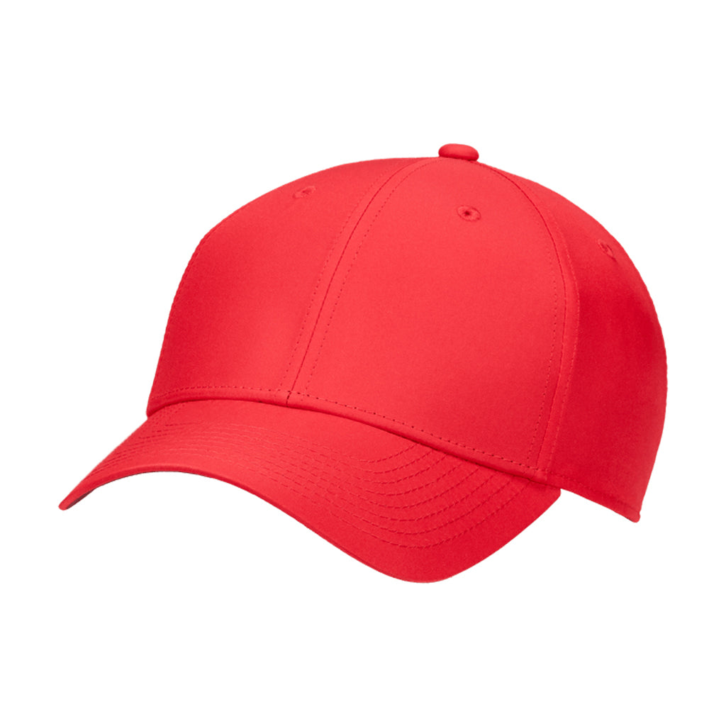 Nike Dri-FIT Club Structured Blank Front Cap in University Red/White