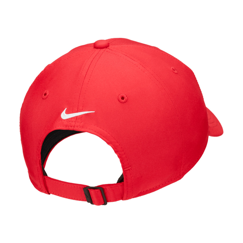 Nike Dri-FIT Club Structured Blank Front Cap in University Red/White
