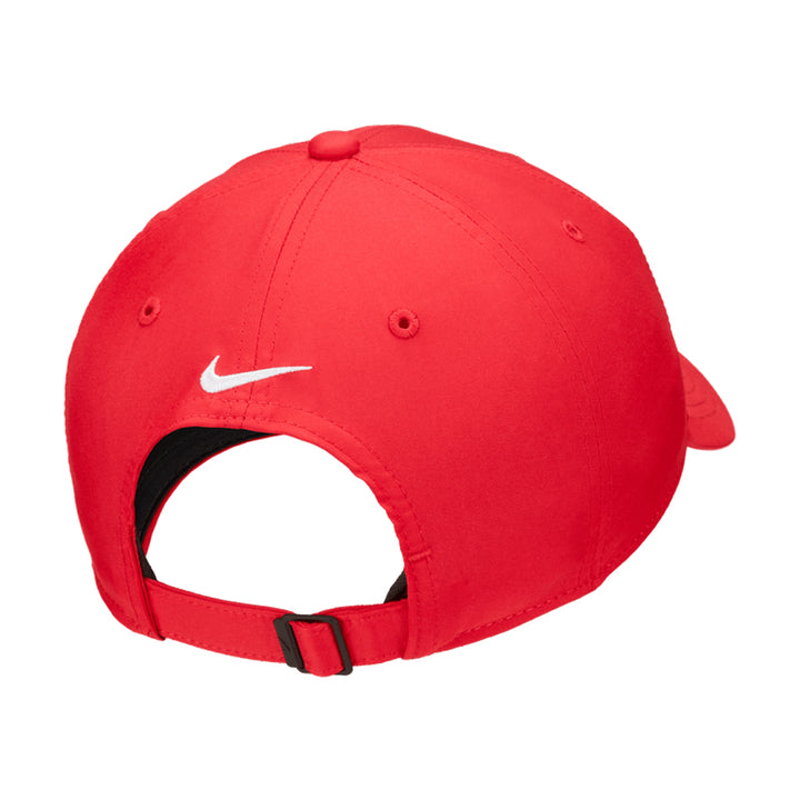 Nike Dri-FIT Club Structured Blank Front Cap in University Red/White