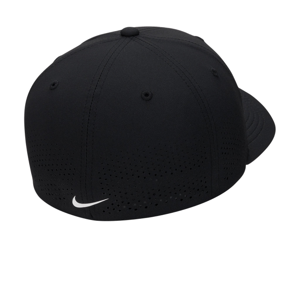 Nike Dri-FIT ADV Rise Structured SwooshFlex Cap in Black/Anthracite/White