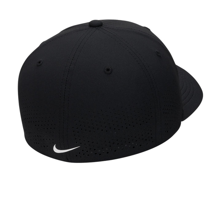 Nike Dri-FIT ADV Rise Structured SwooshFlex Cap in Black/Anthracite/White