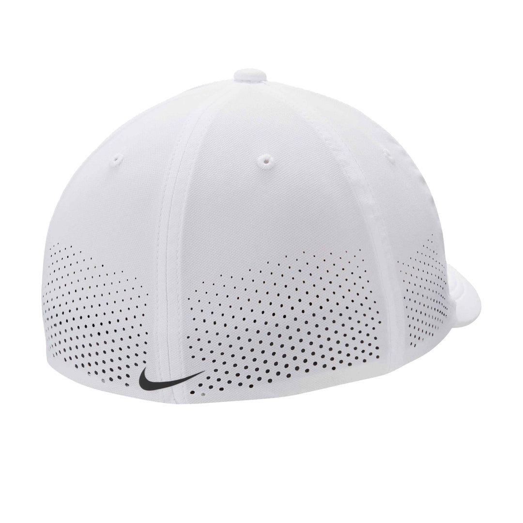 Nike Dri-FIT ADV Rise Structured SwooshFlex Cap in White/Anthracite/Black