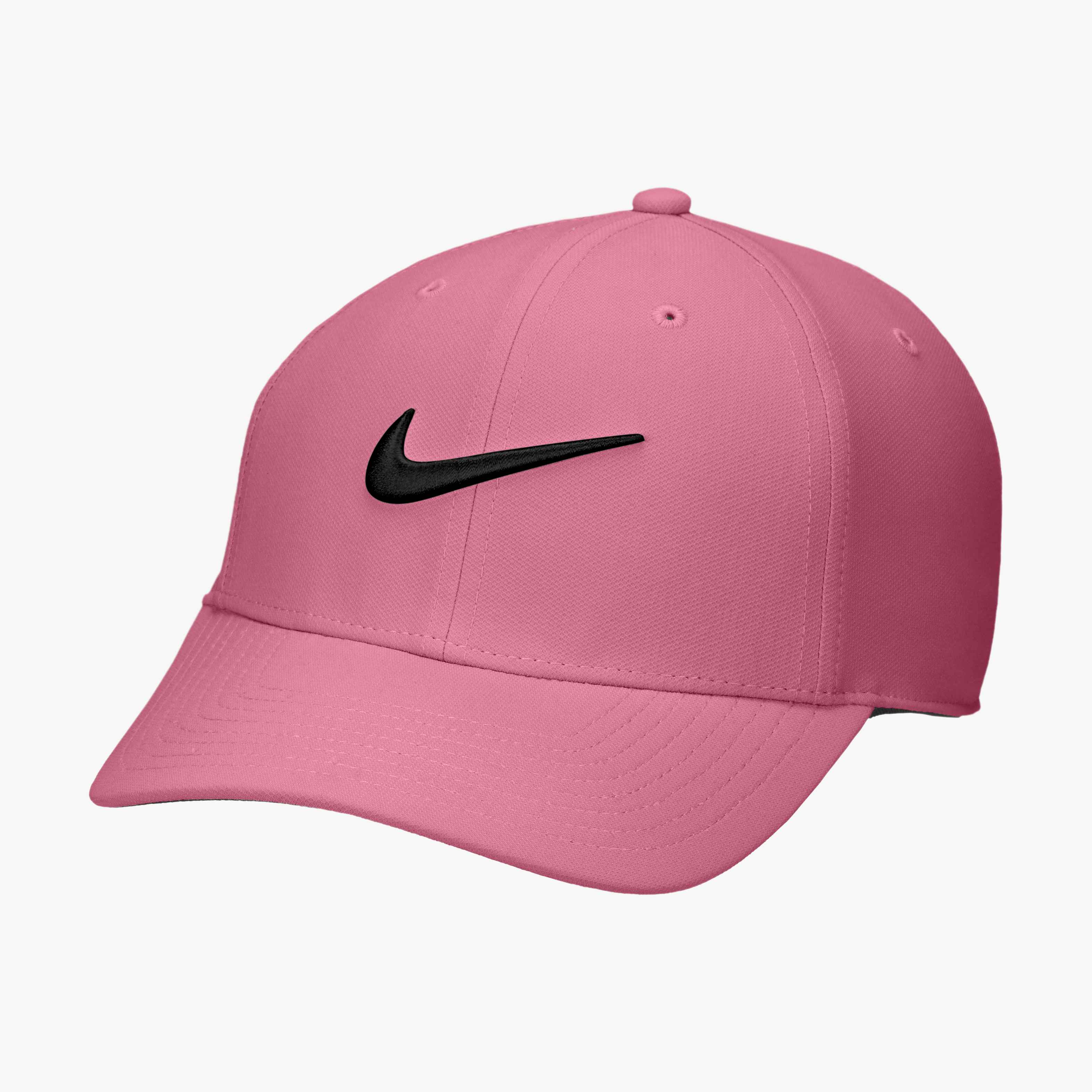 Nike Dri-FIT Club Structured Swoosh Cap in Peony/Black