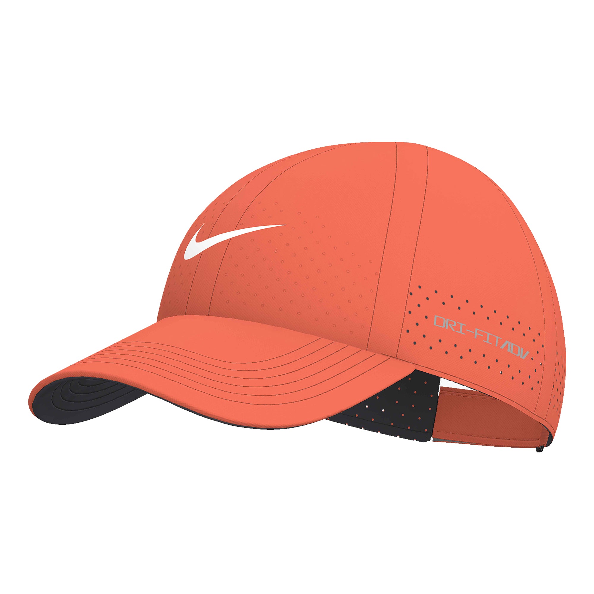 Nike Dri-FIT ADV Club Unstructured Tennis Cap in Turf Orange/White