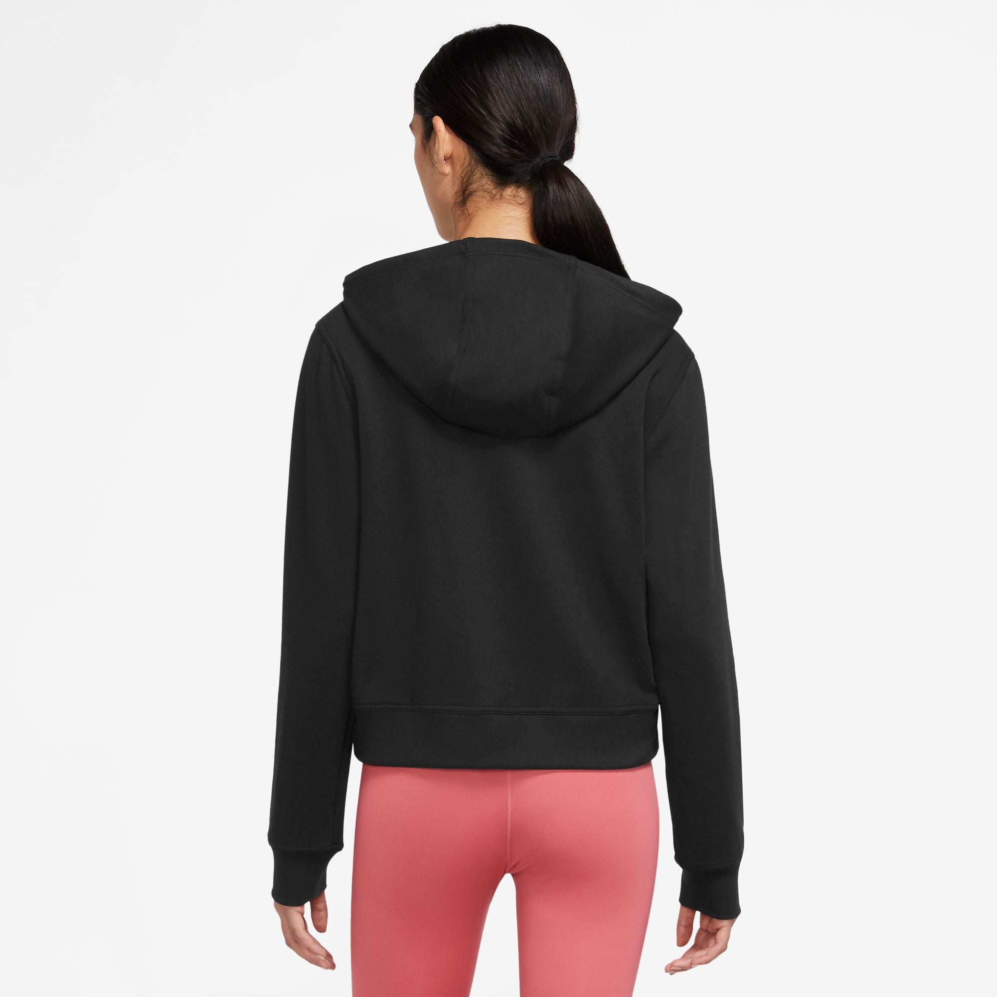 Nike Women's Dri-FIT One Full-Zip French Terry Hoodie in Black
