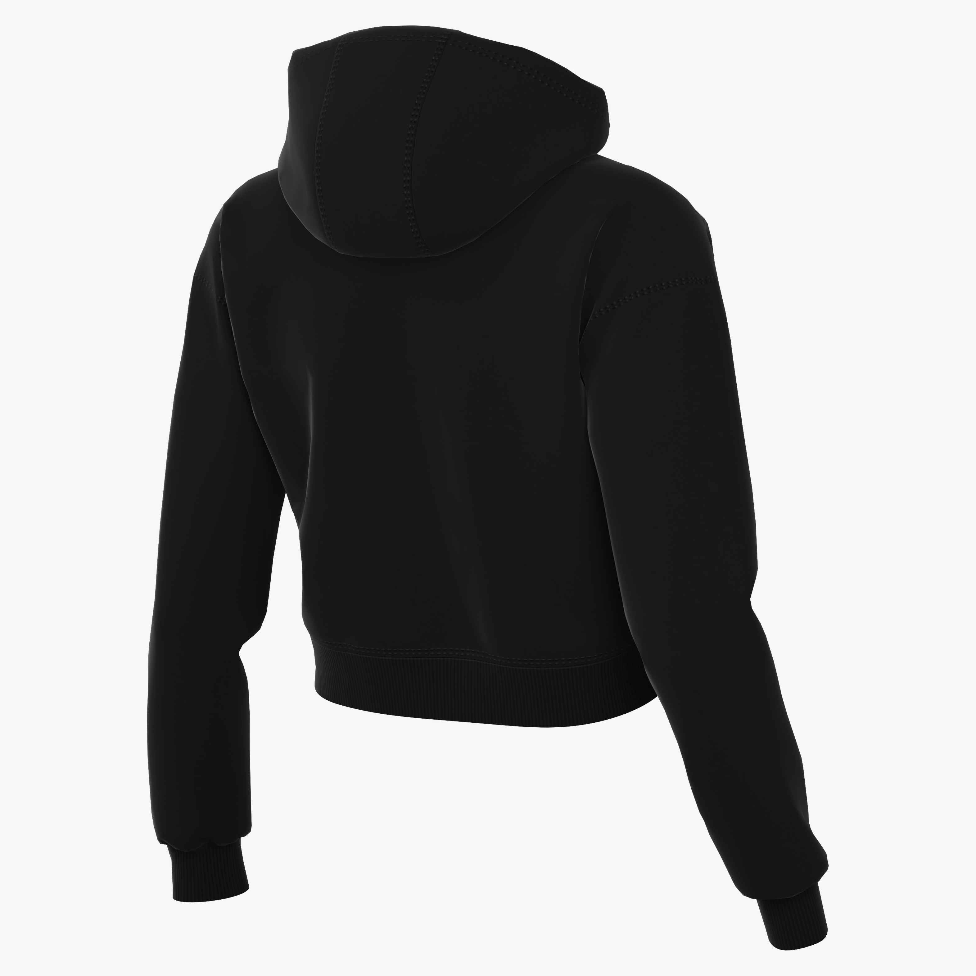 Nike Women's Dri-FIT One Full-Zip French Terry Hoodie in Black/White