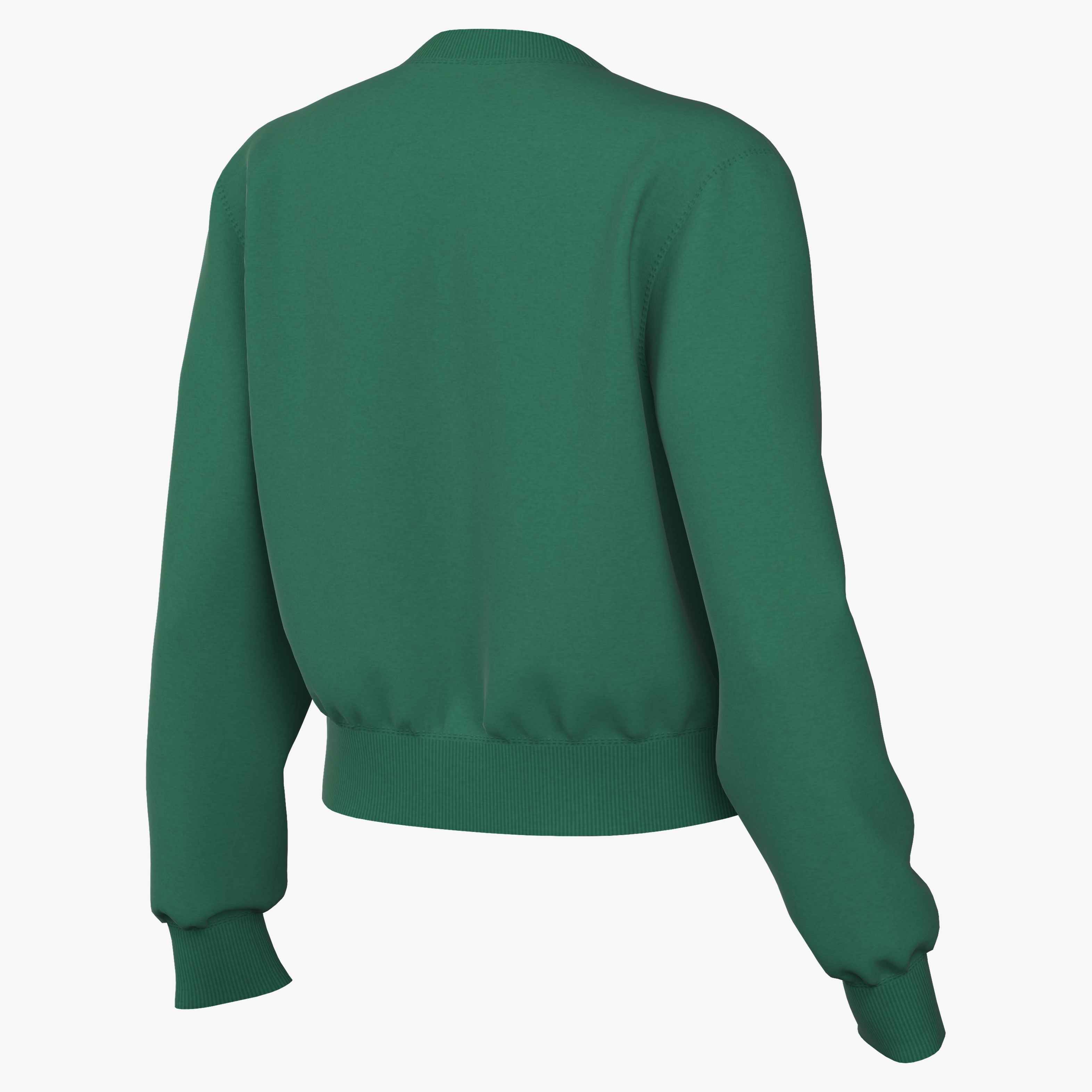 Nike Women's French Terry Crew Neck Sweatshirt in Malachite/White
