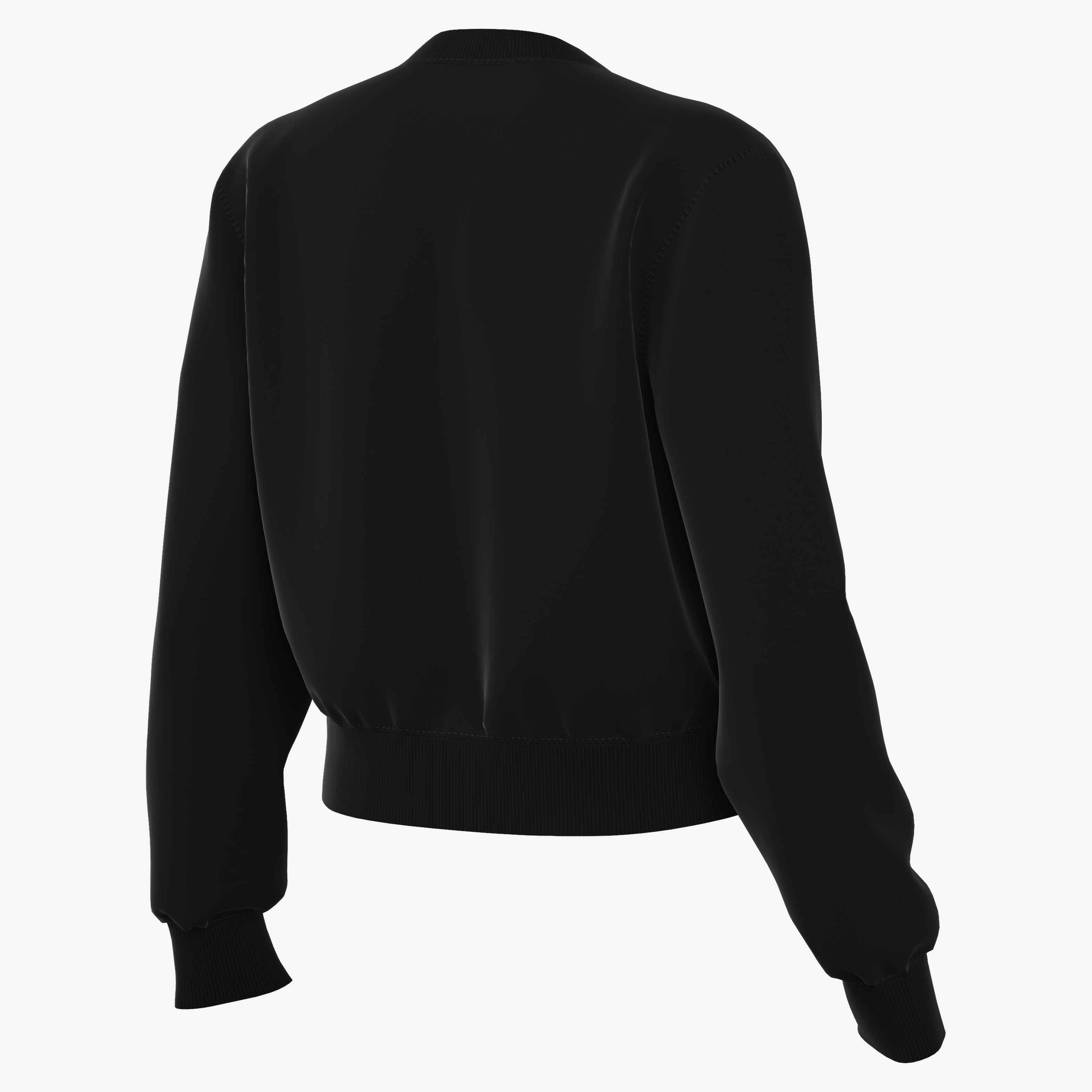 Nike Women's French Terry Crew Neck Sweatshirt in Black/White