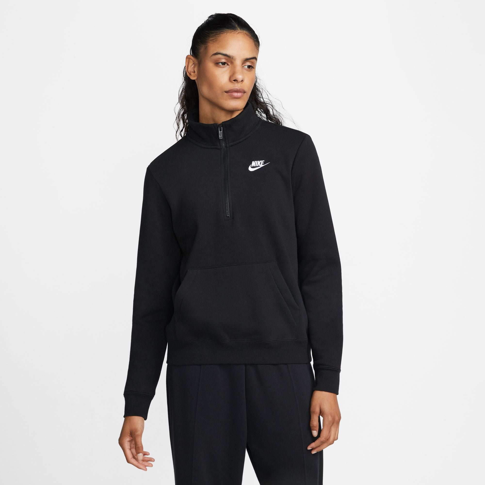 Nike Women's Sportswear Phoenix Fleece Over-Oversized Pullover Hoodie in Black/White