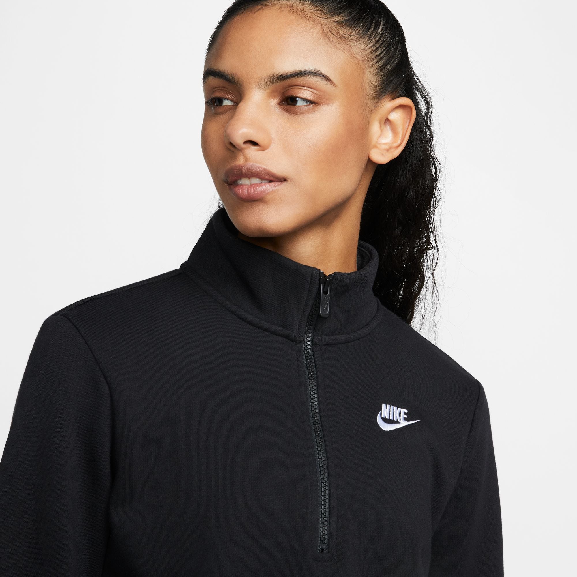 Nike Women's Sportswear Phoenix Fleece Over-Oversized Pullover Hoodie in Black/White
