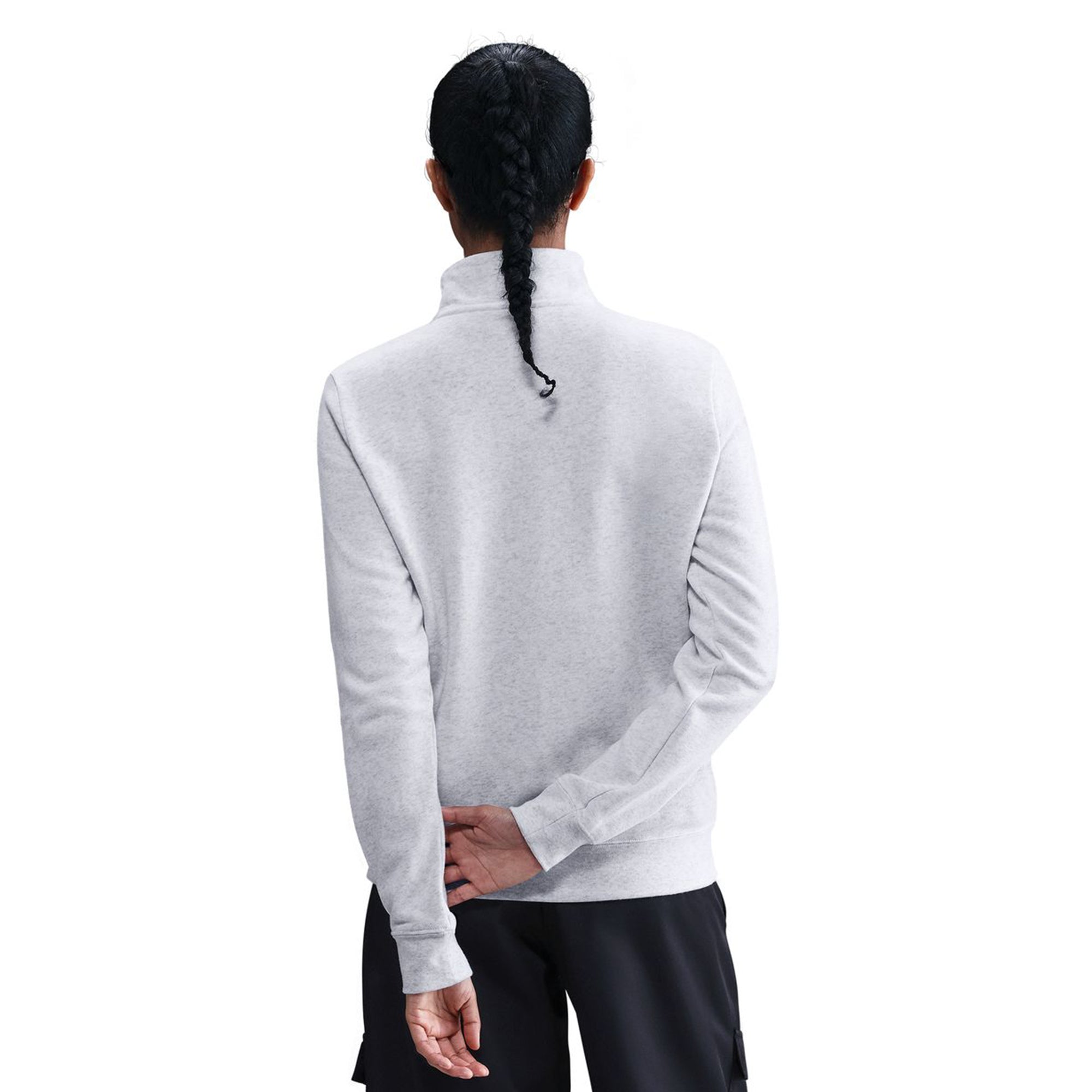 Nike Women's Sportswear Phoenix Fleece Over-Oversized Pullover Hoodie in Birch Heather/Black