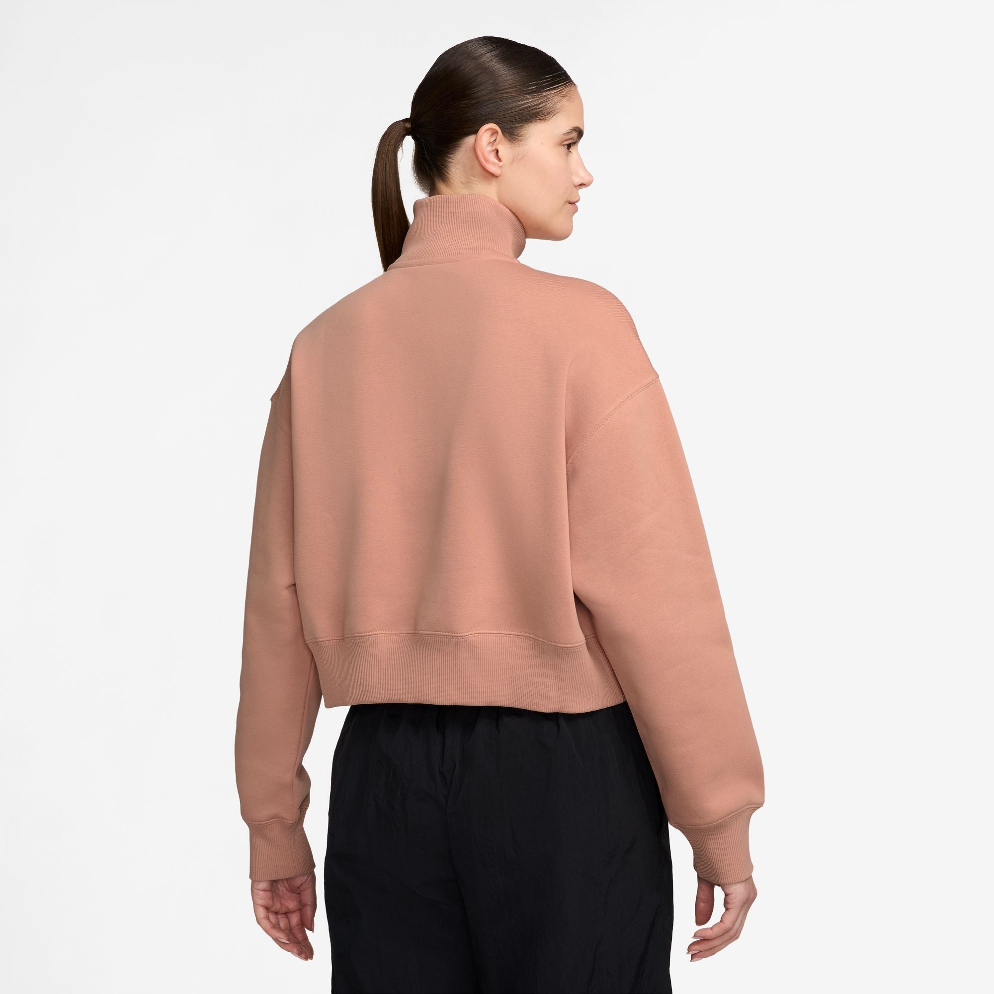 Nike Women's Sportswear Phoenix Fleece Full-Zip Hoodie in Rose Gold/Sail