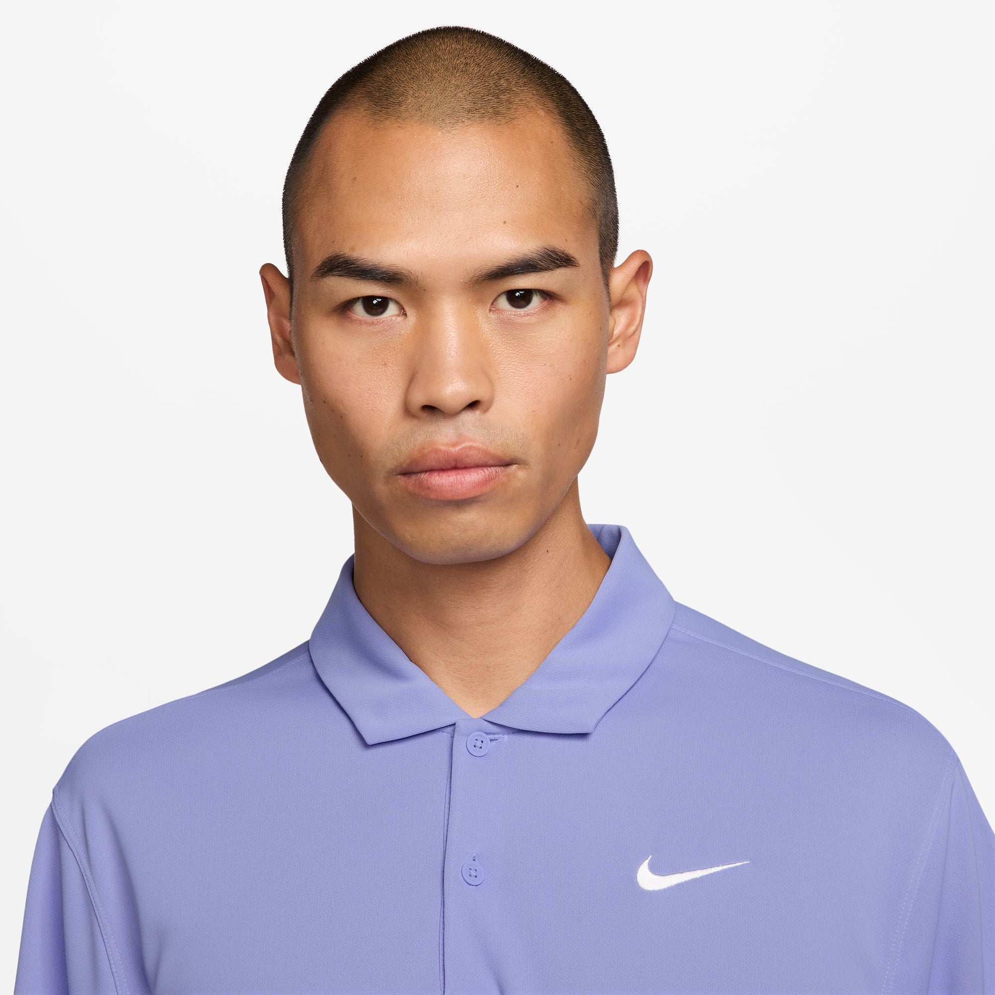 Nike Men's Court Dri-FIT Tennis Polo in Light Thistle/White